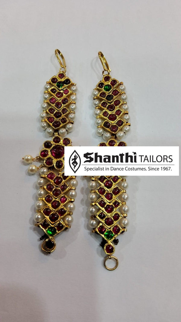 Mattal Temple Jewellery | Centre Leaf Type | Original Temple Jewellery-shanthitailors