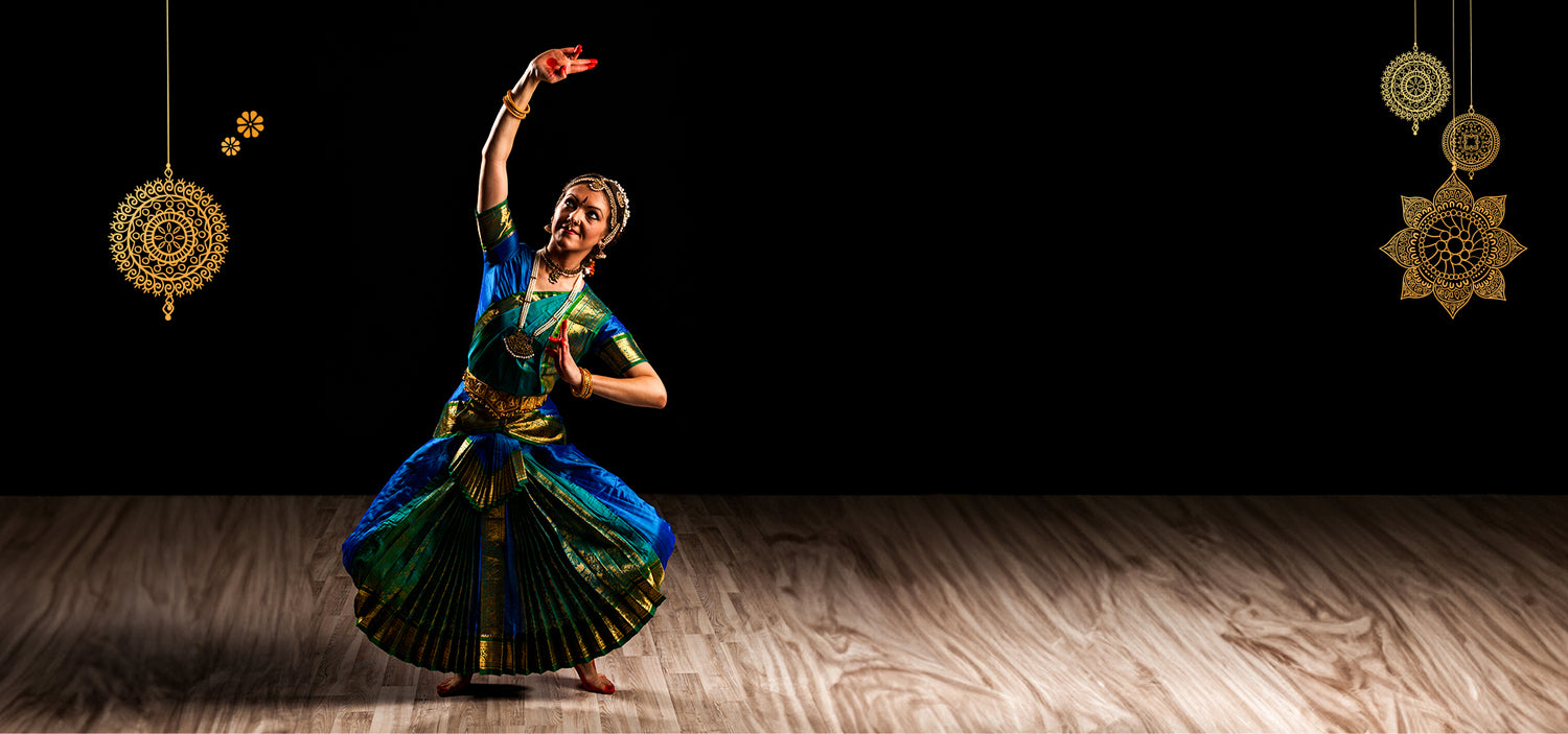 Blue Color Bharatanatyam Dress