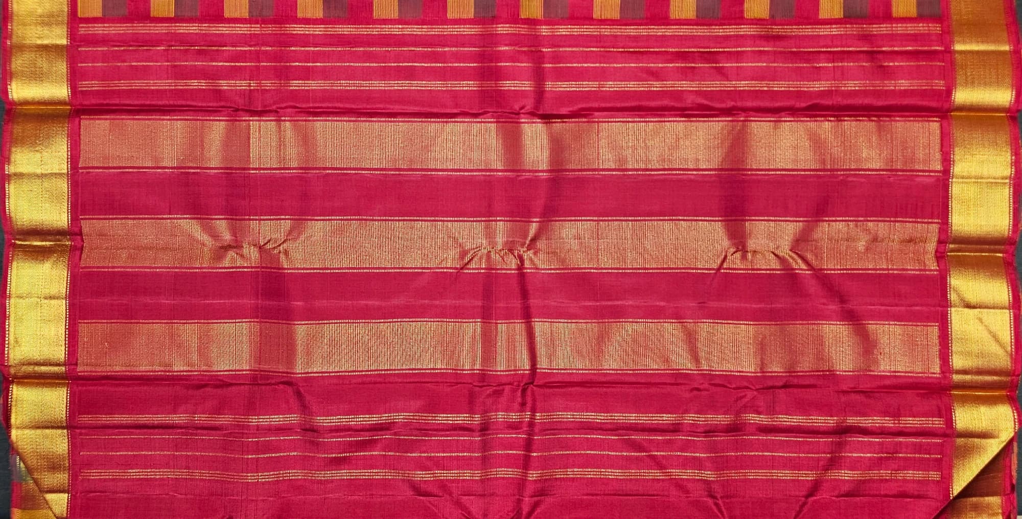 Multicolour Checked Self | Kanchipuram Silk Saree | SBS44