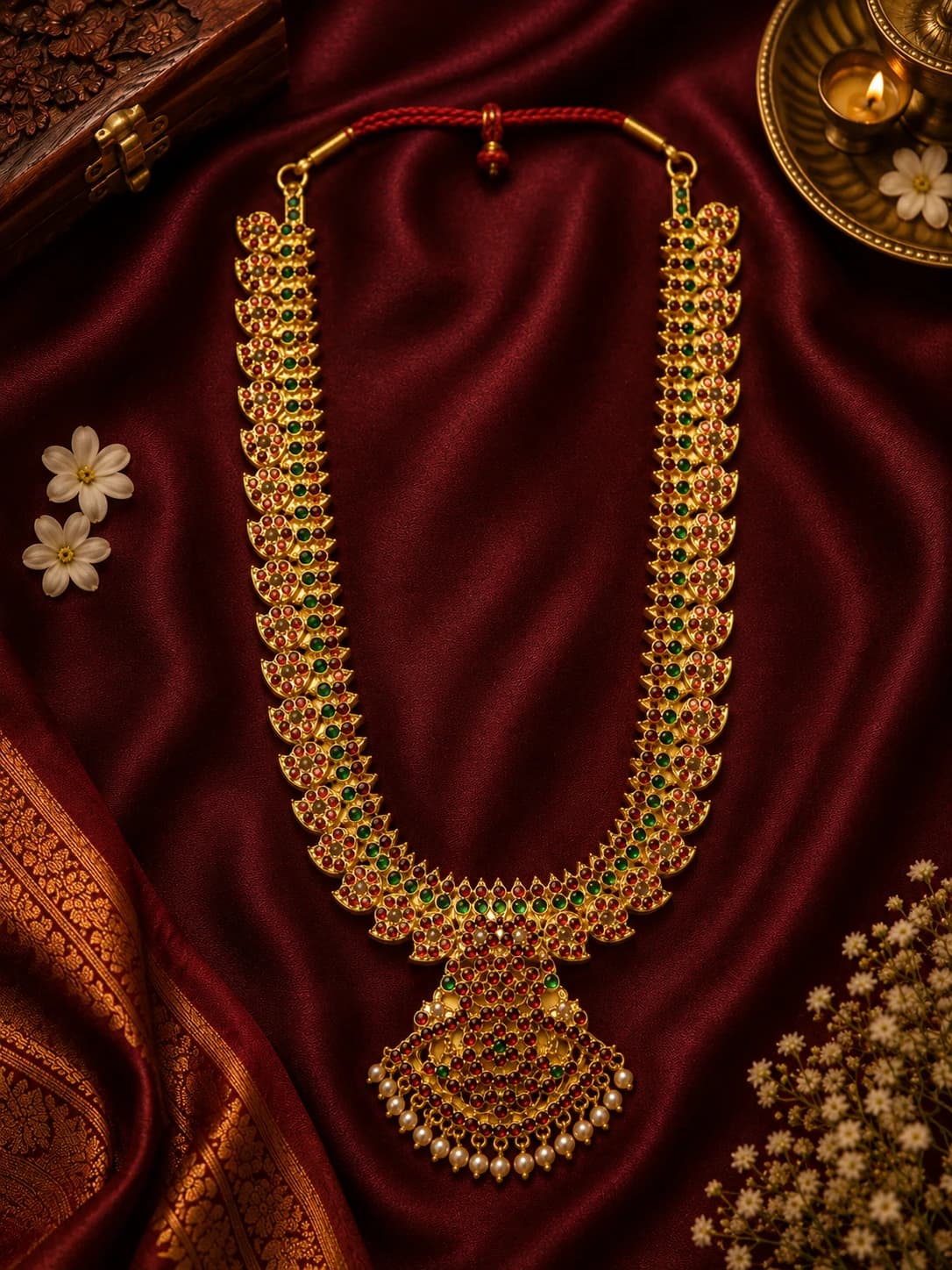 3MM Mango Pathakam Haram | Imitation Jewellery for Classical Dance