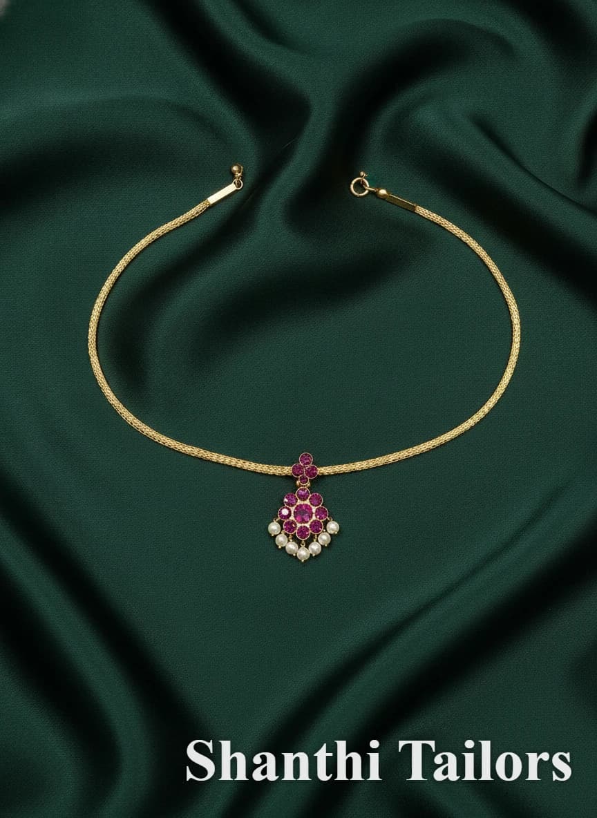 Flower Attigai  | Choker |  Original temple jewellery | TJDU4