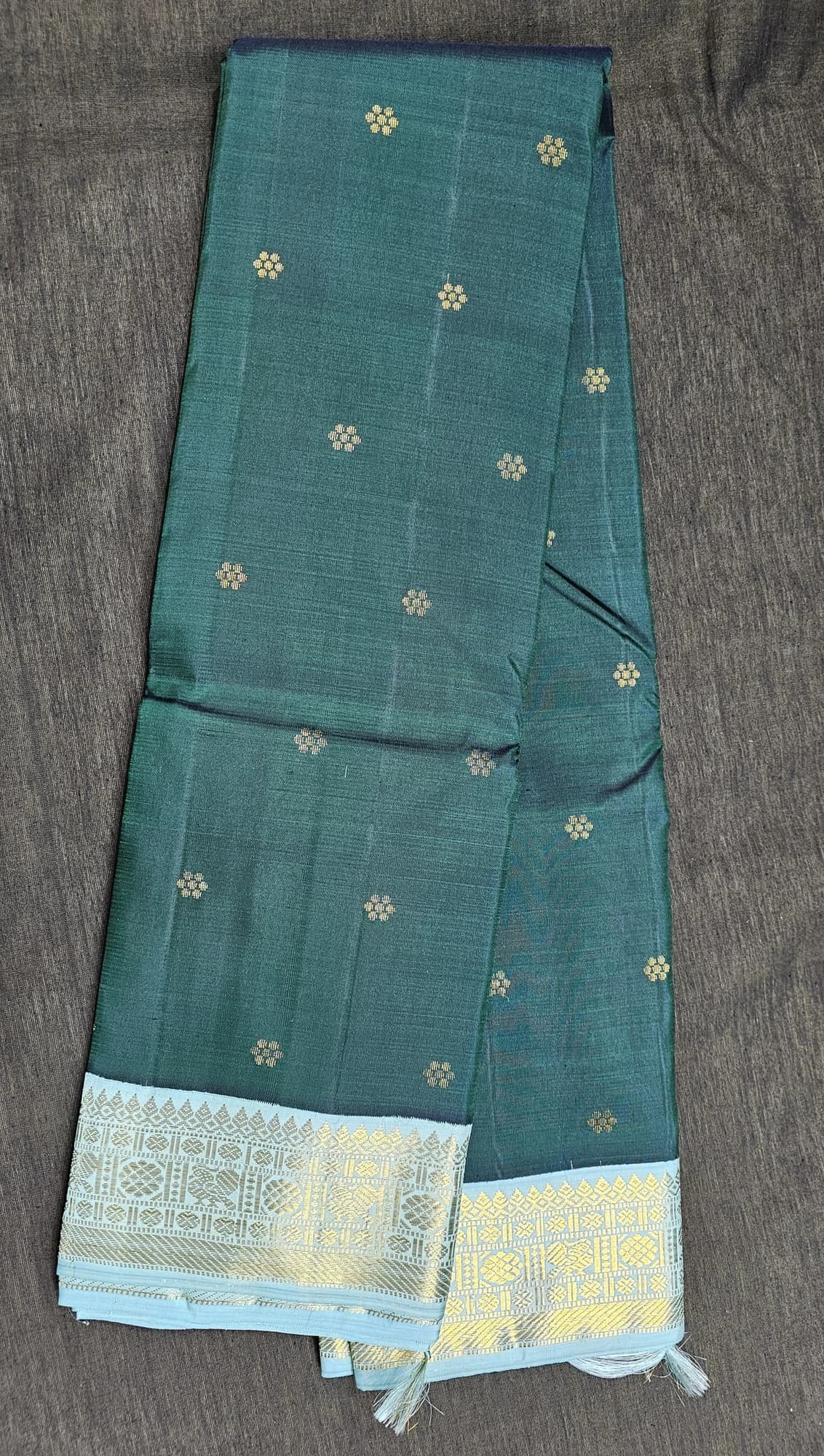 Green with Blue | Kanchipuram Silk Saree | Arangetram | SV09