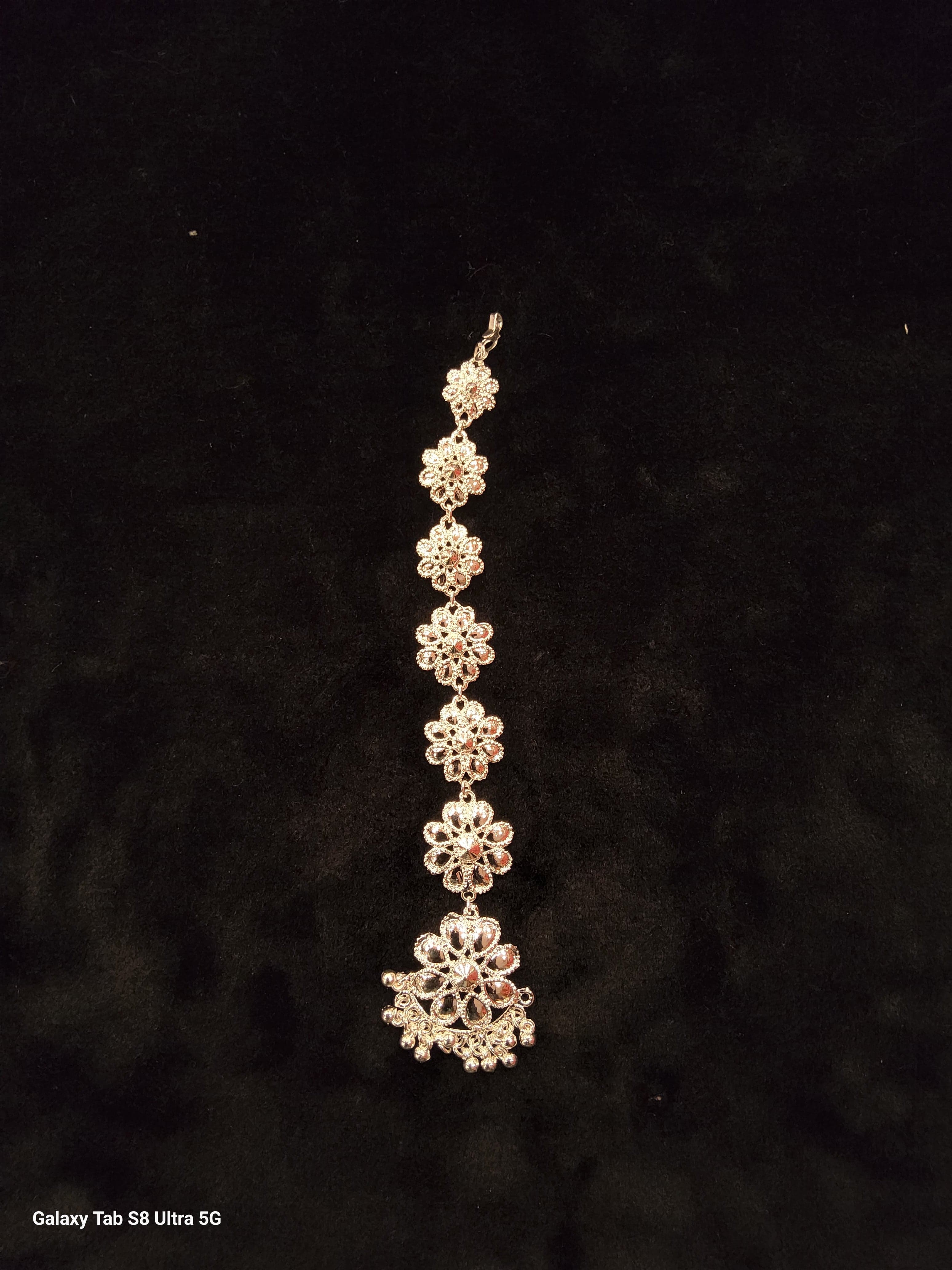 Odissi  Dance Jewellery | Flower Design Chutty - Jewelllery set