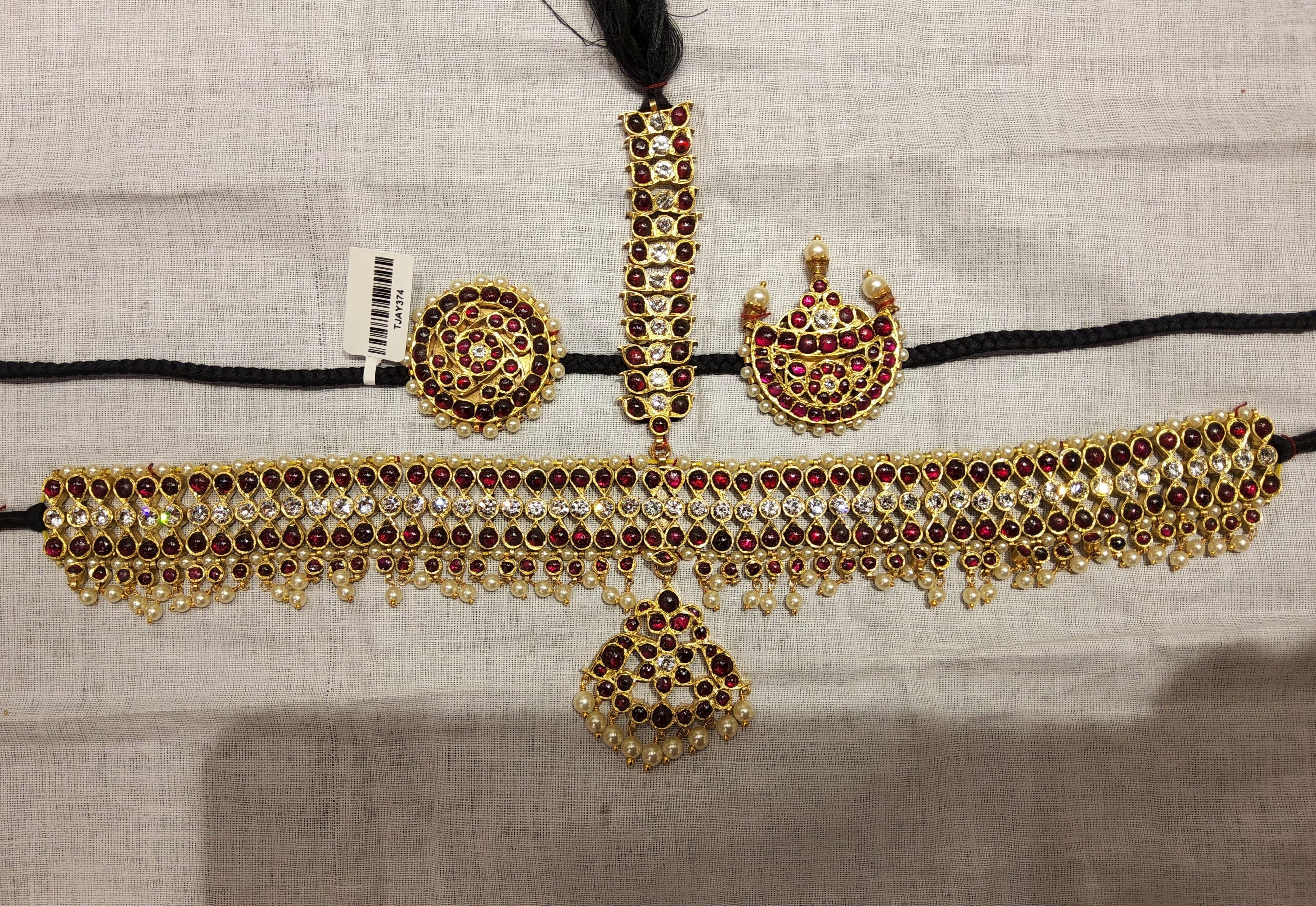 Temple Kovi Headset - Gold Plated Jewellery - shanthitailors