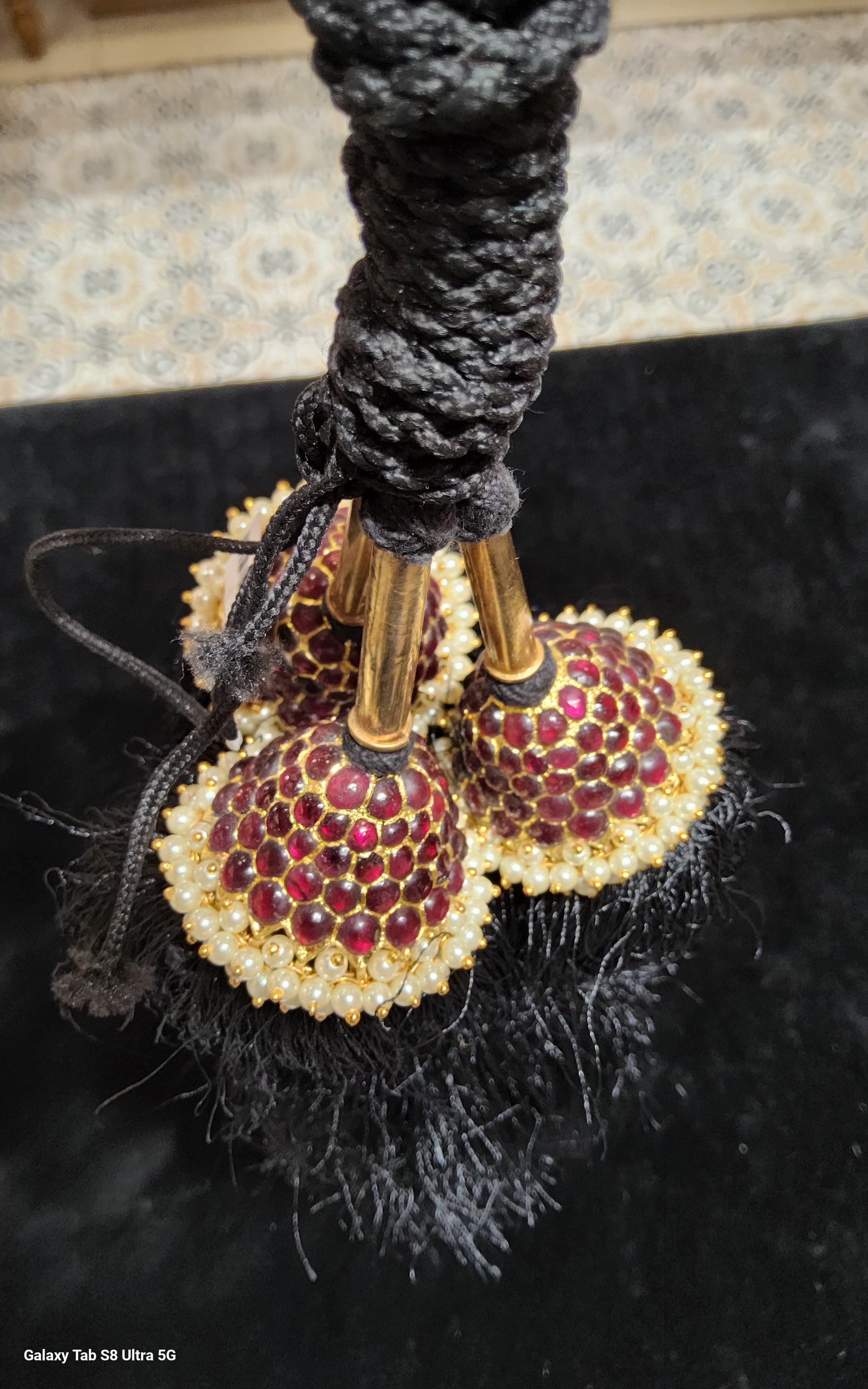 Kunjalam Original Temple Jewellery necklace, intricate pendant detail