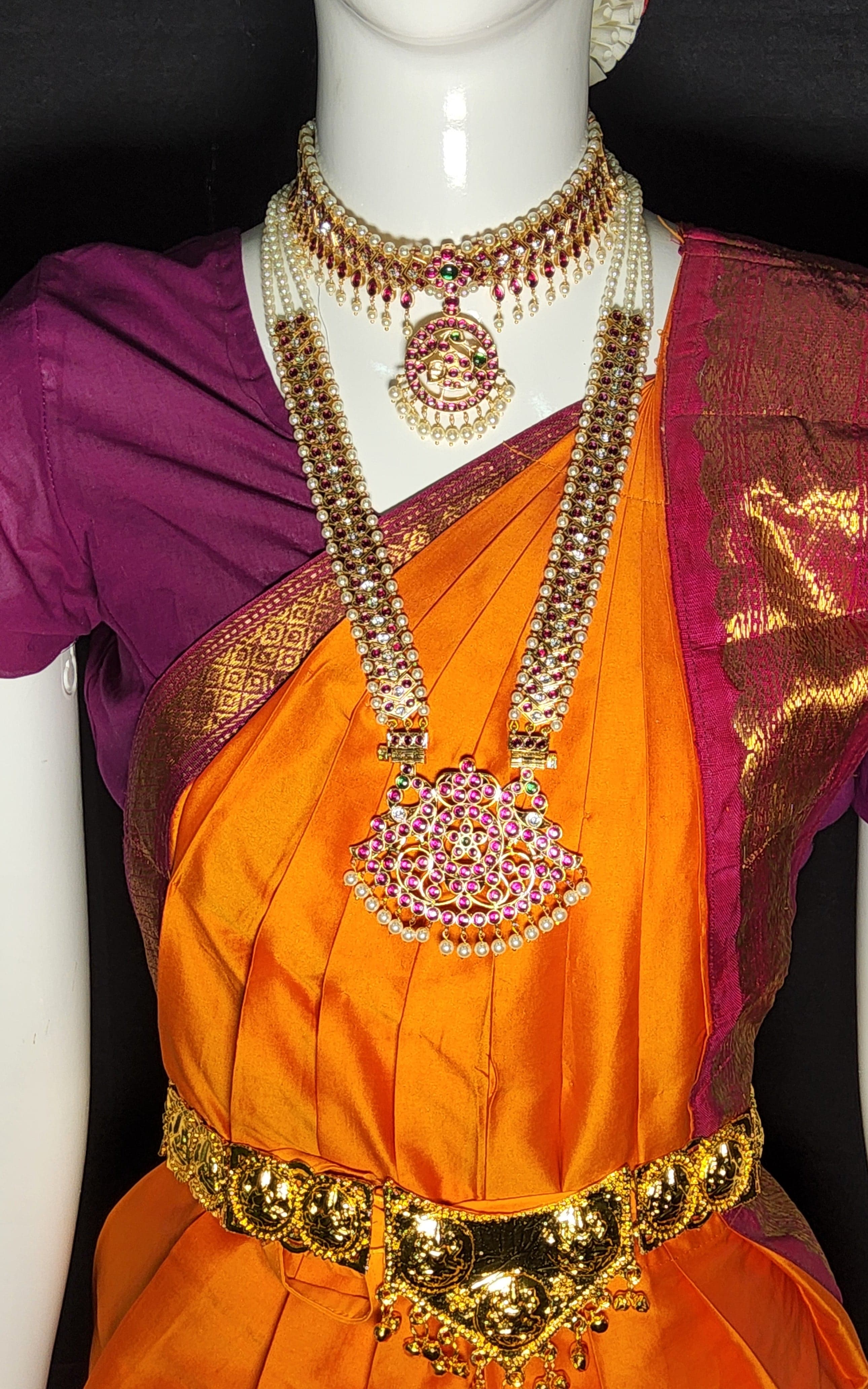 Nirtyanjali: Copper Jummiki earrings for Bharatnatyam dance jewellery. Lightweight design.