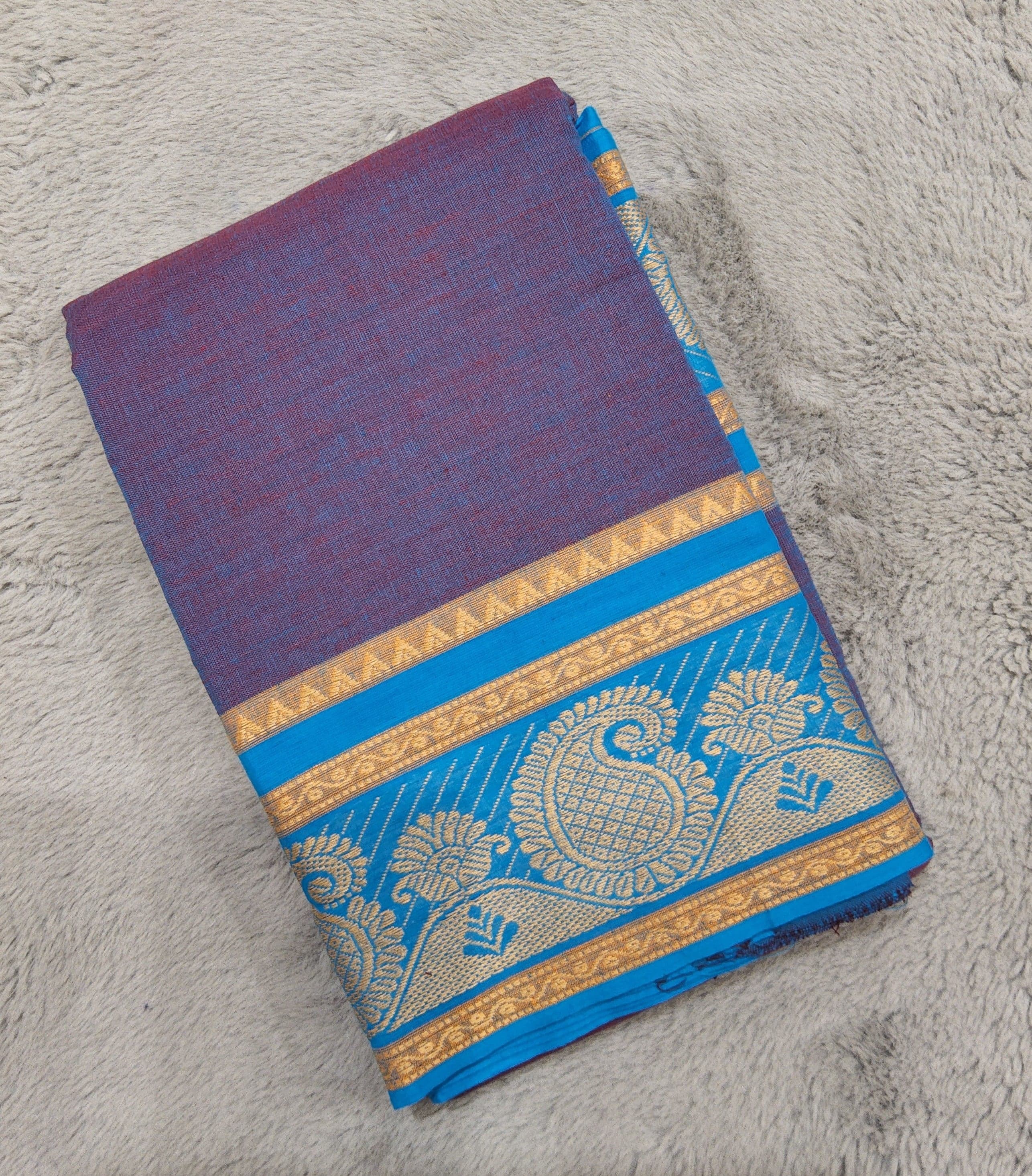Bharatanatyam practice saree in new mango border design. Dance practice saree.