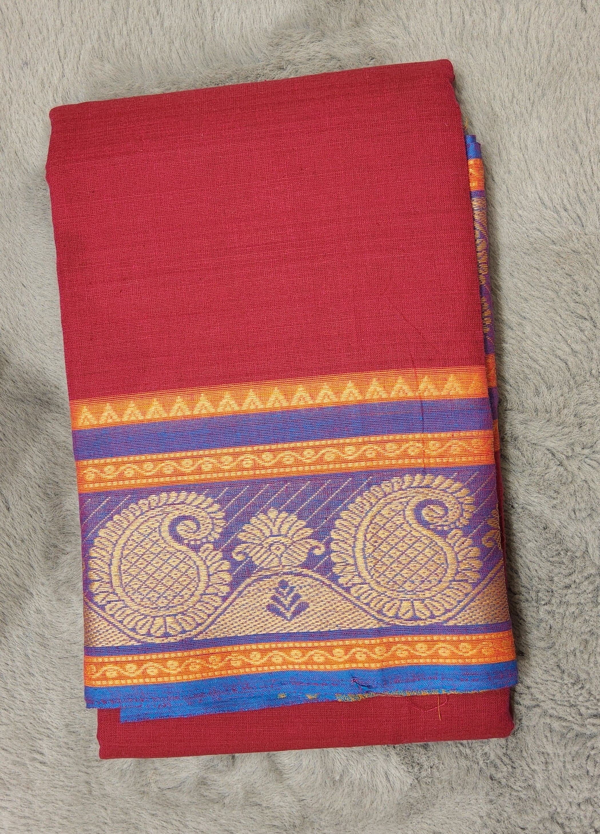 New collection cotton dance practice saree with mango border, Bharatanatyam costume.