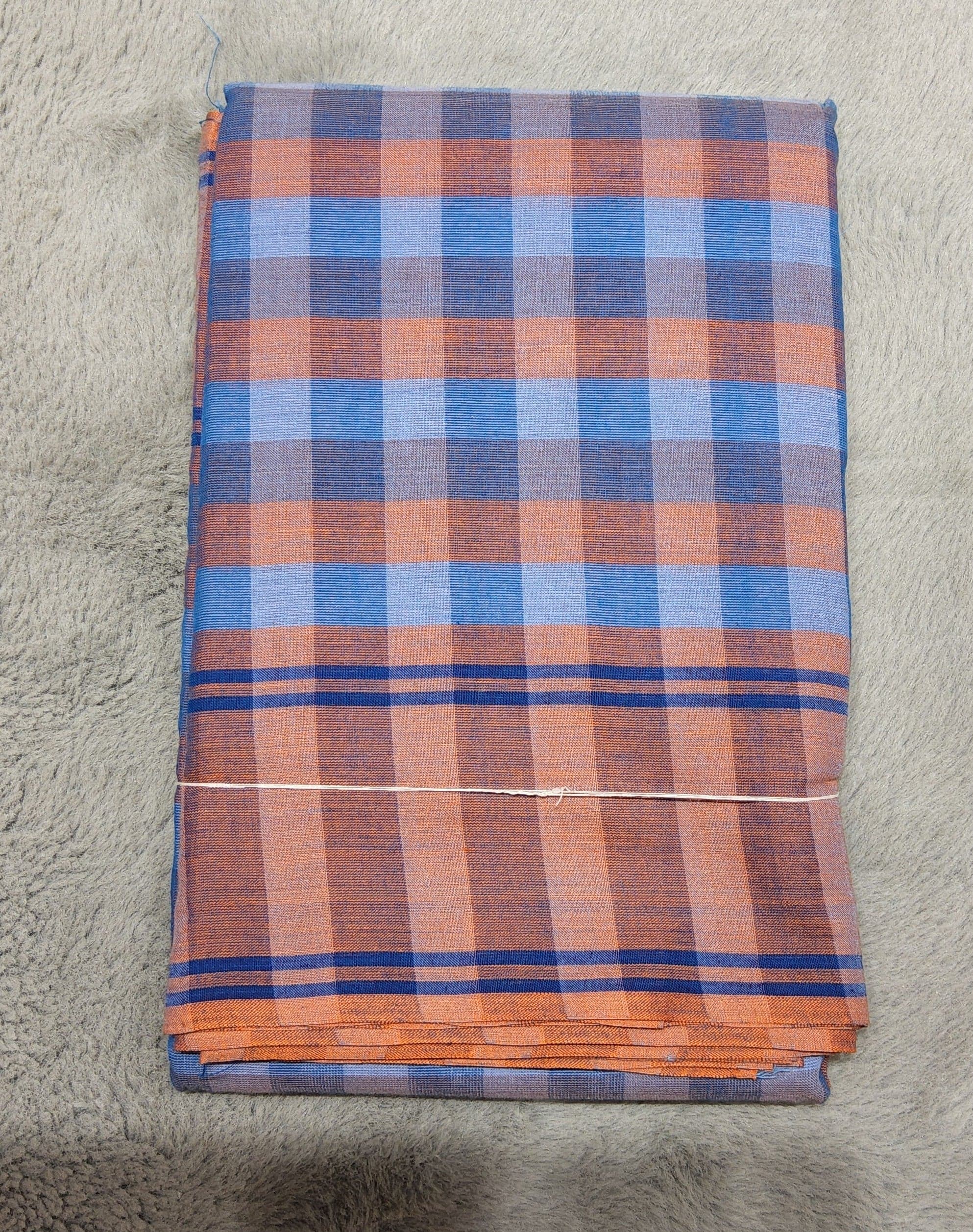 Madras Checks cotton blend dance practice saree, model showcasing the drape