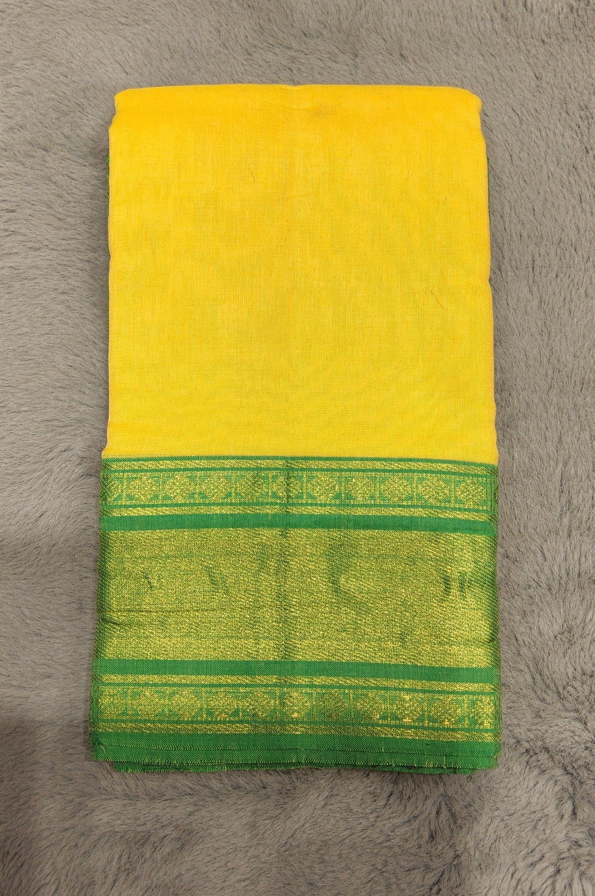 Rudratcha Border Practice Saree, cotton blend - dance practice saree full view