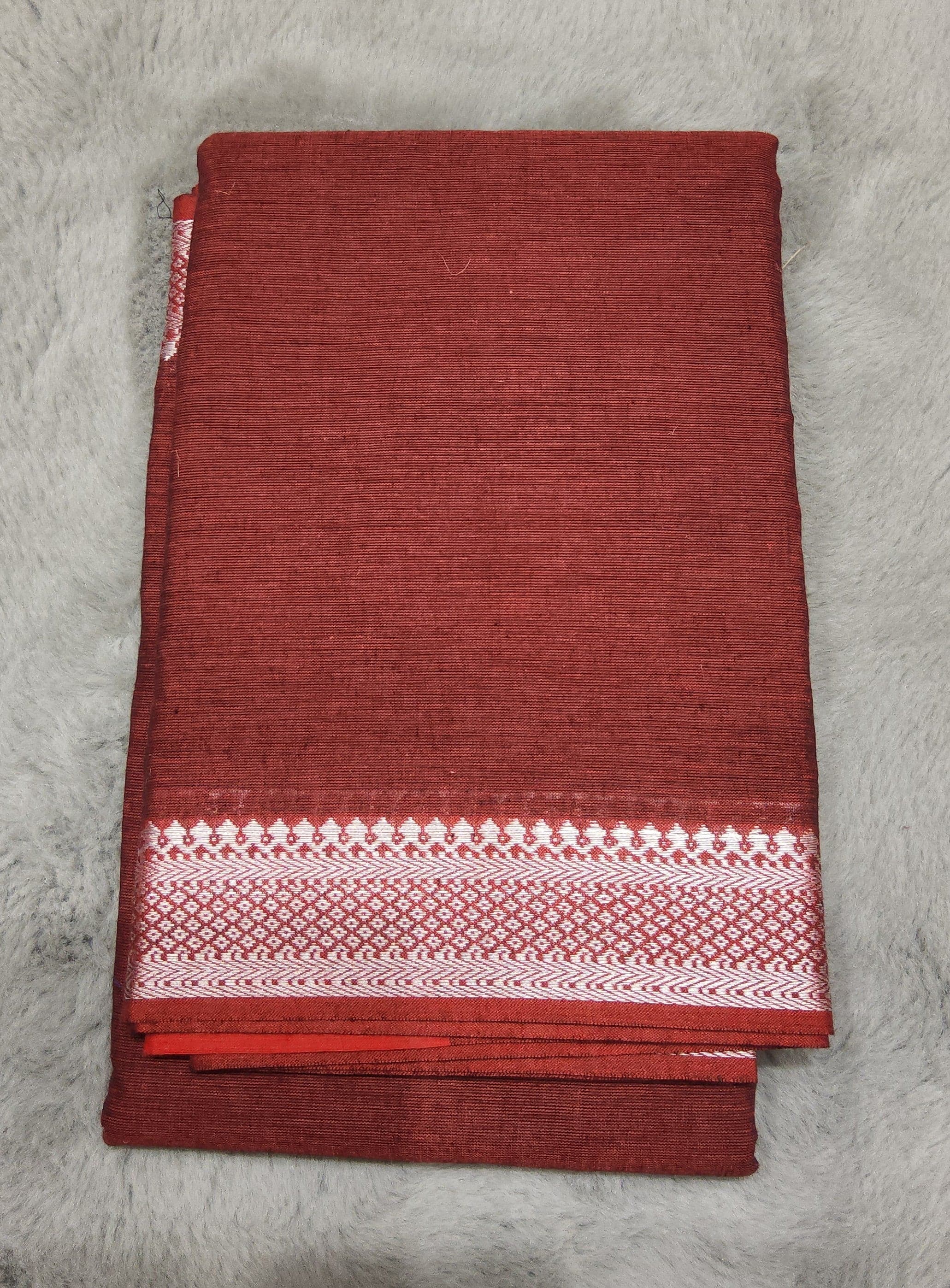 Practice Saree | White Border - Image 4