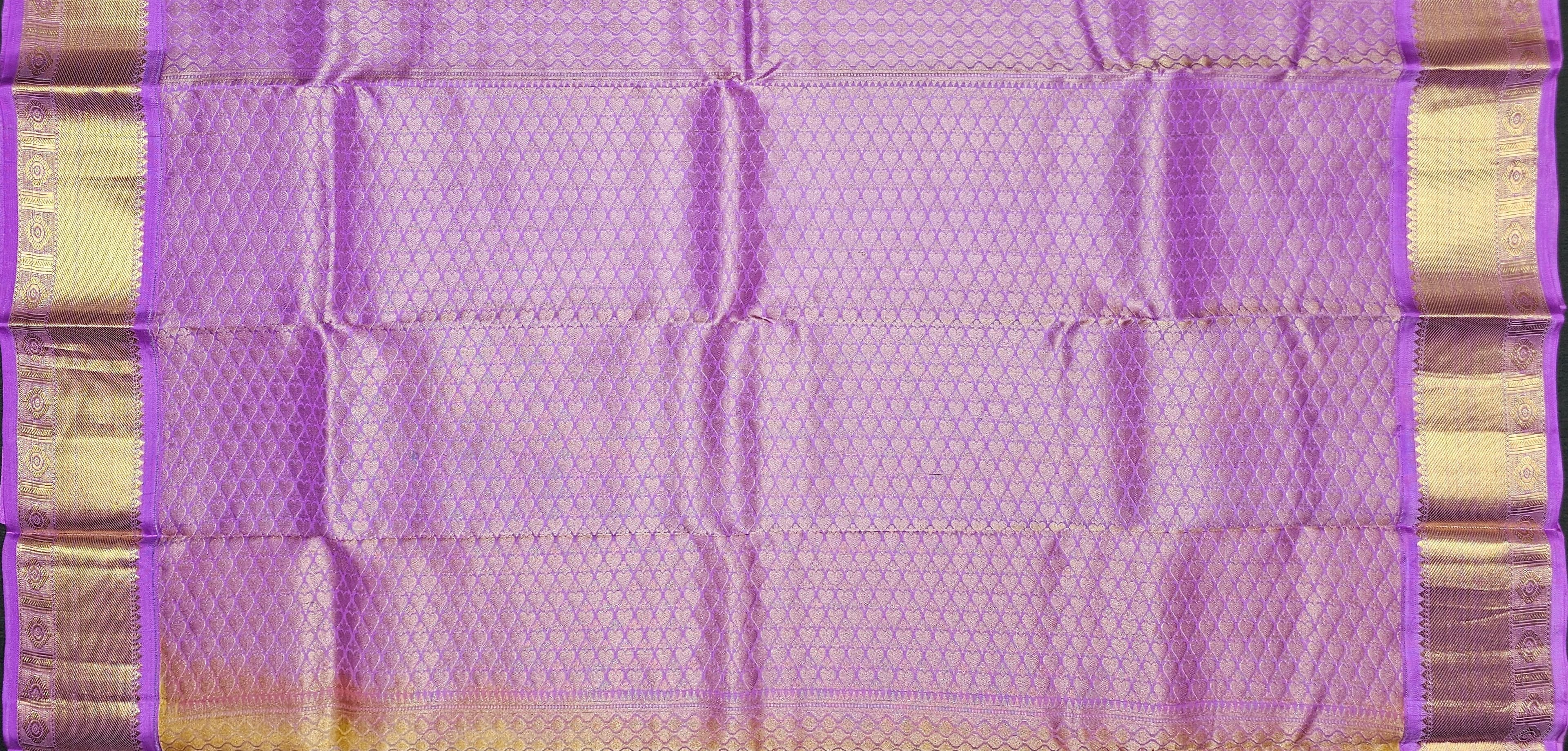Mustard & Lavender authentic silk Dharmavaram pattu sarees for dance practice