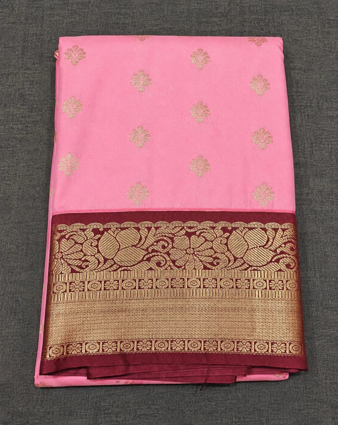 Pink with Maroon | Margam Saree