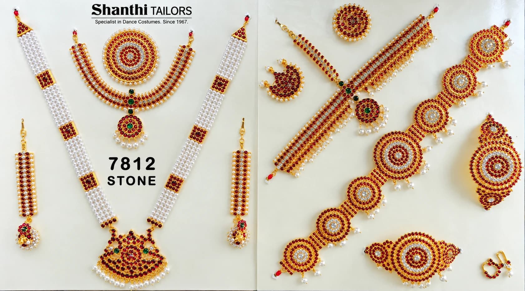 Soundarya Full set jewellery | Imitation Dance Jewellery | 7812
