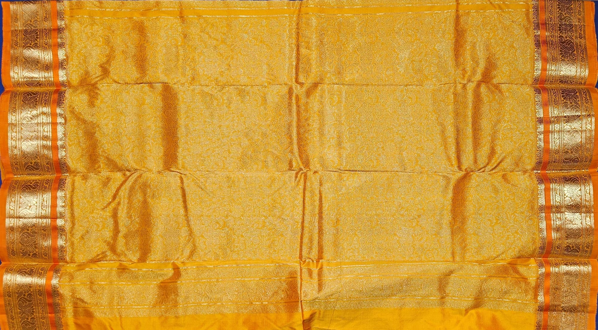 Black w Orange |  Dharmavaram Silk Saree