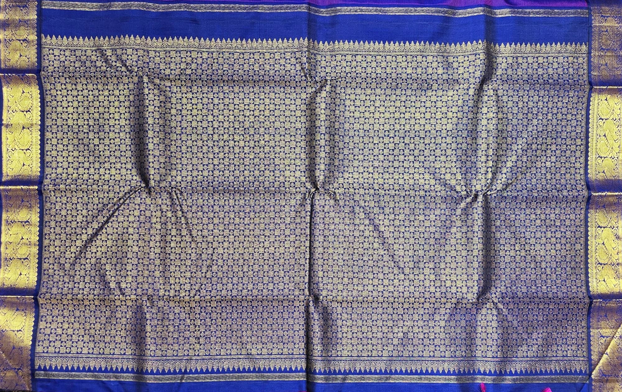 Pink with Navy Blue | Kanchipuram Silk Saree | Arangetram | SV01
