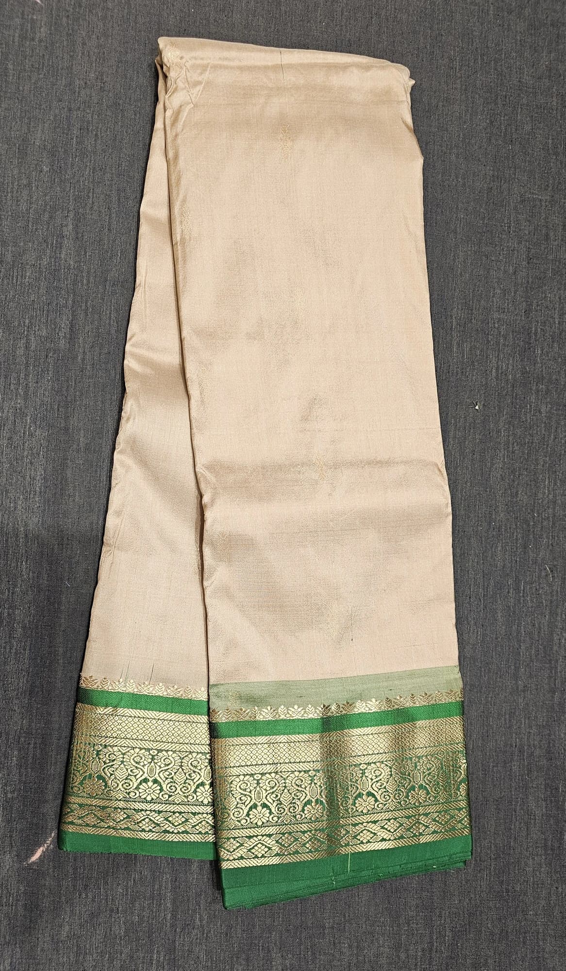Sandal w Green |  Dharmavaram Silk Saree