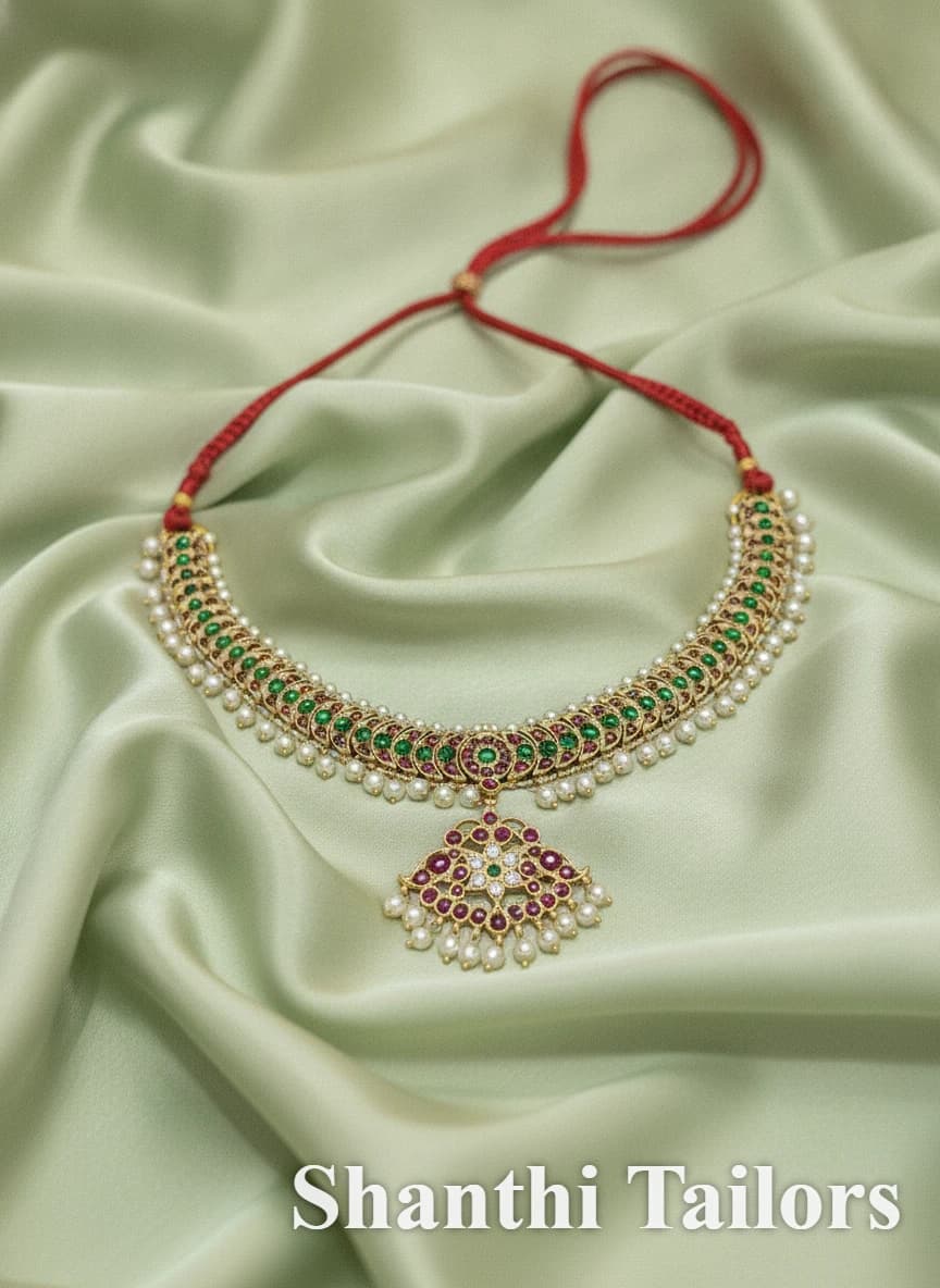 Kandasaram Necklace | Choker | Original temple jewellery |  TJS13
