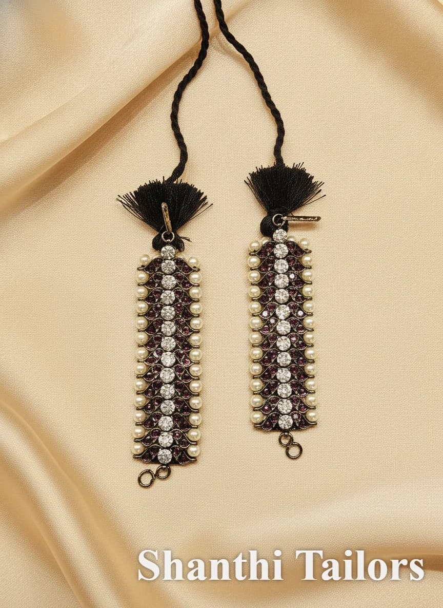 5 Stone Leaf Mattal | Black series | Copper Jewellery