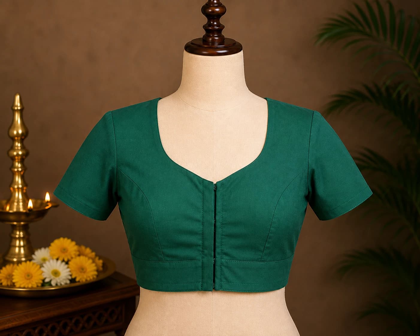 Readymade Cotton Blouse with Lining for Bharatanatyam | All Sizes - Dance Costumes