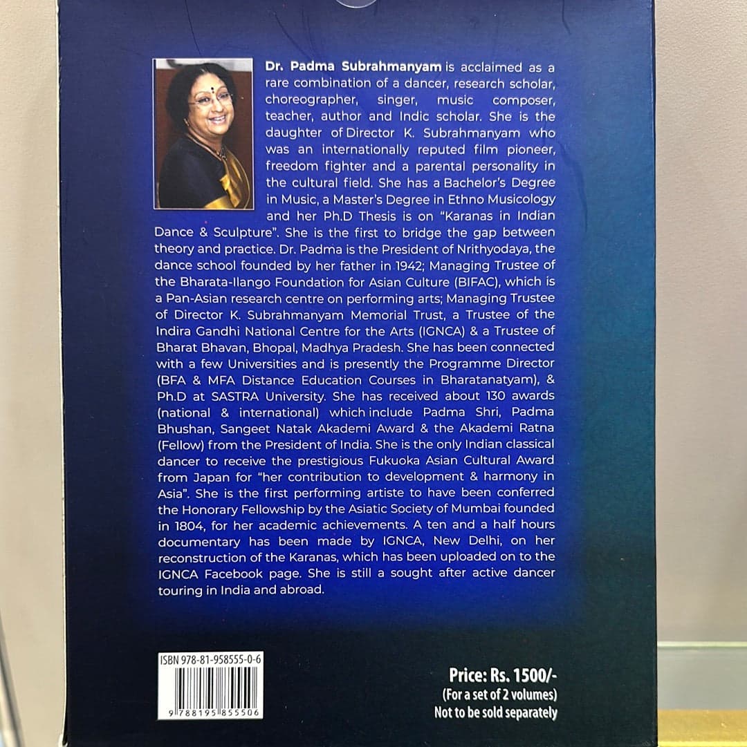 For the Dancers Intellect Book Set - Back Cover - Dance History and Theory by Padma Subrahmanyam