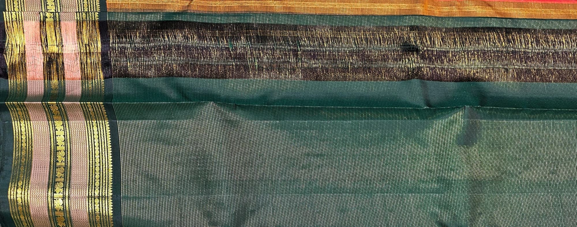 Orange with Green | Kanchipuram Silk Saree | Arangetram | SESS24