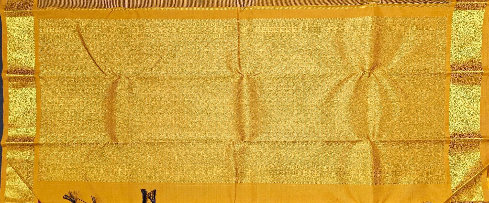 Meroon with Mustard | Kanchipuram Silk Saree | Arangetram | VED1