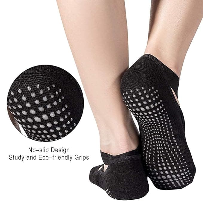 Dance practice socks by Nyra; anti-slip, blister protection. Essential dance costume accessory.