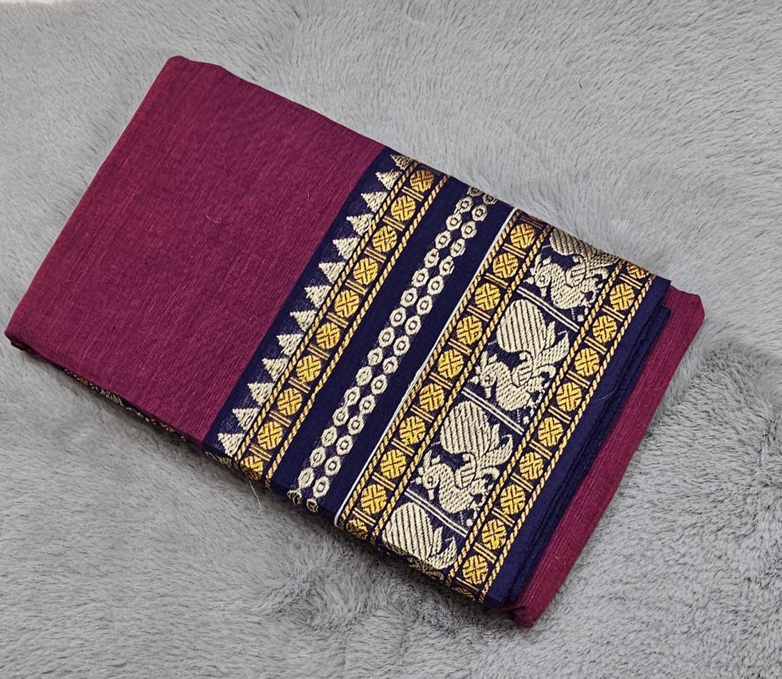 Annam Border practice saree; a cotton practice saree with border detail