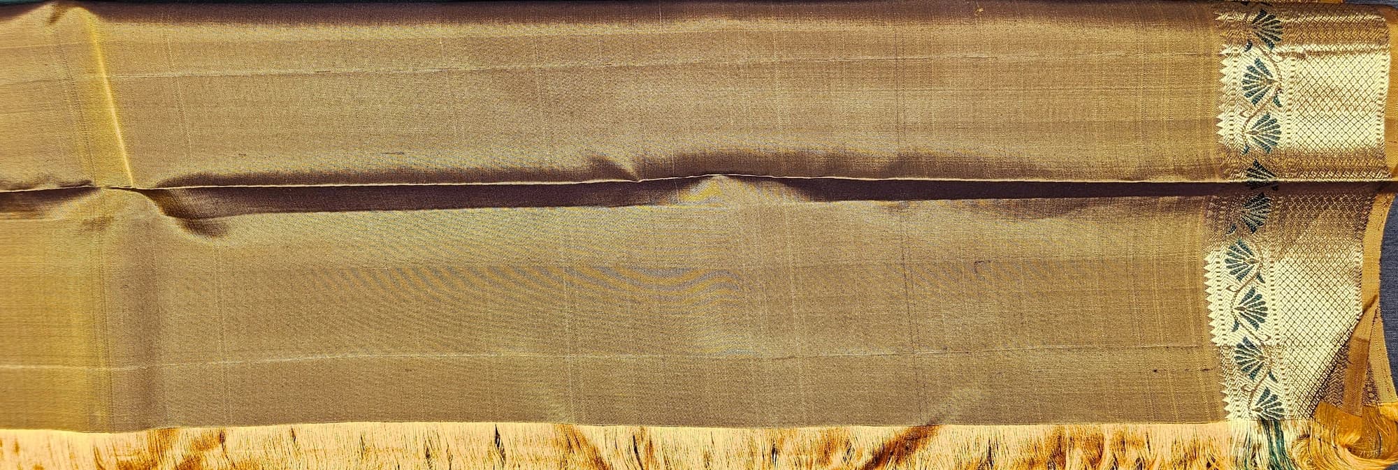 Green with Mustard | Kanchipuram Silk Saree | Arangetram | SV10