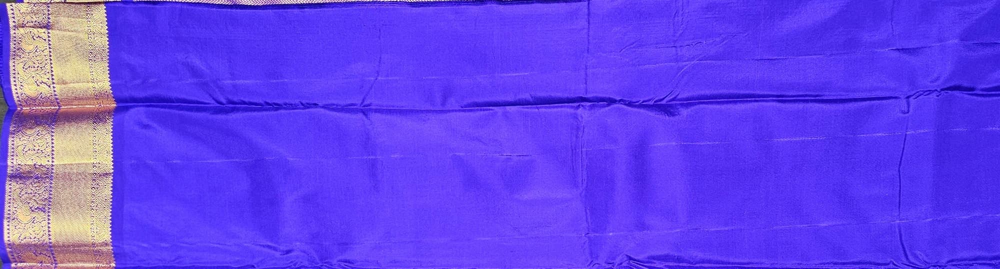 Green with Ink Blue | Silk Saree | SO629