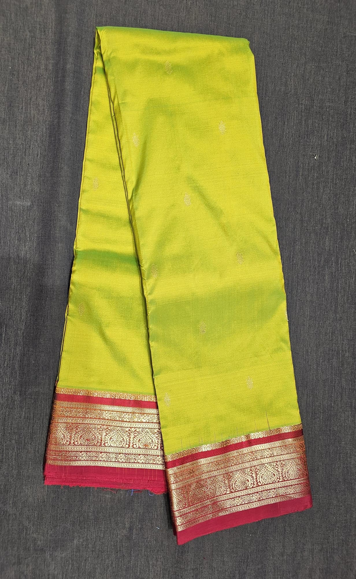 Sneha Green w Maroon | Dharmavaram Silk Saree