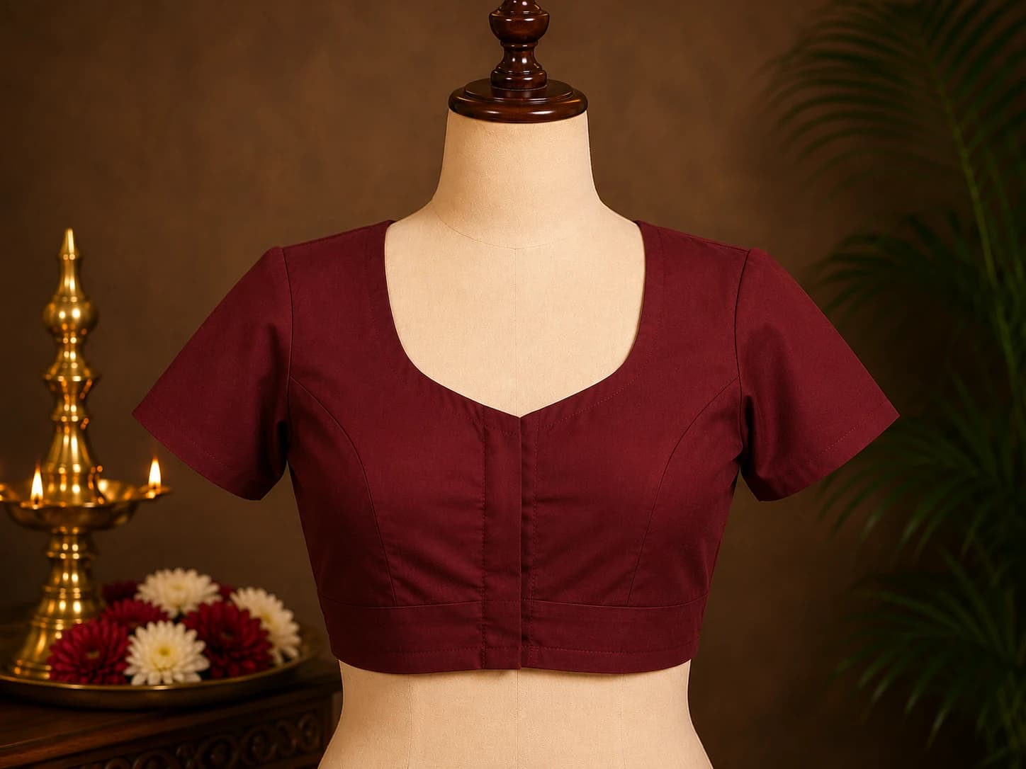Readymade Cotton Blouse with Lining for Bharatanatyam | All Sizes - Dance Costumes