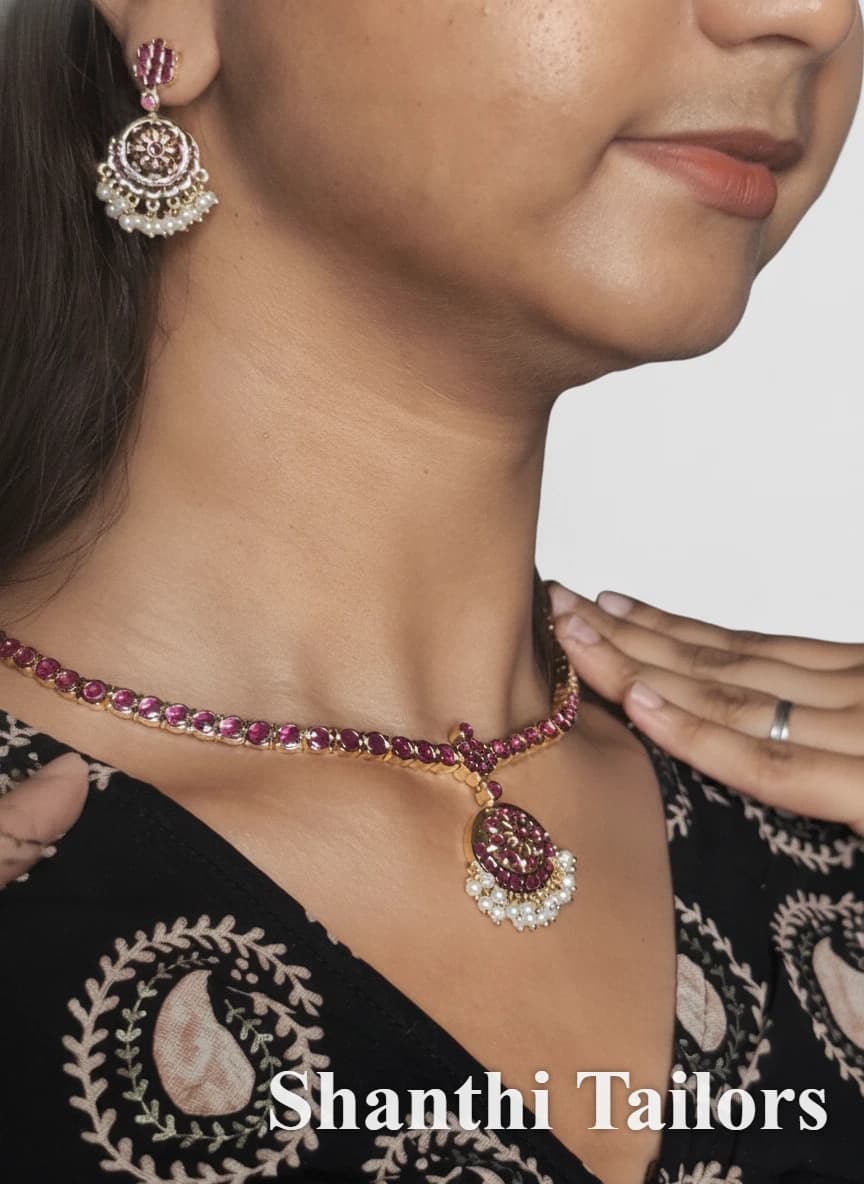 Choker with Earrings | Copper Jewellery