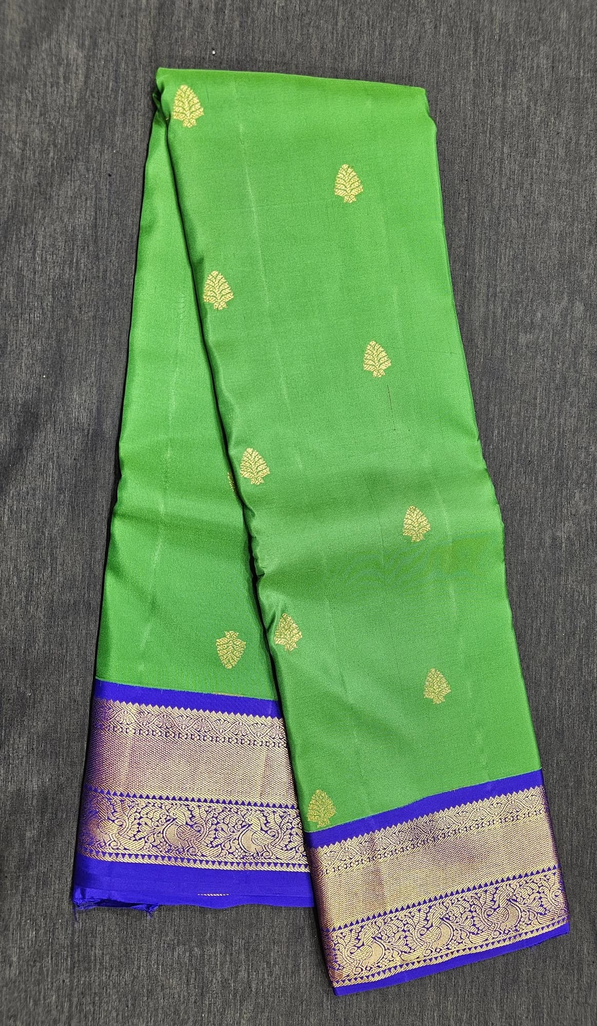 Green with Ink Blue | Silk Saree | SO629