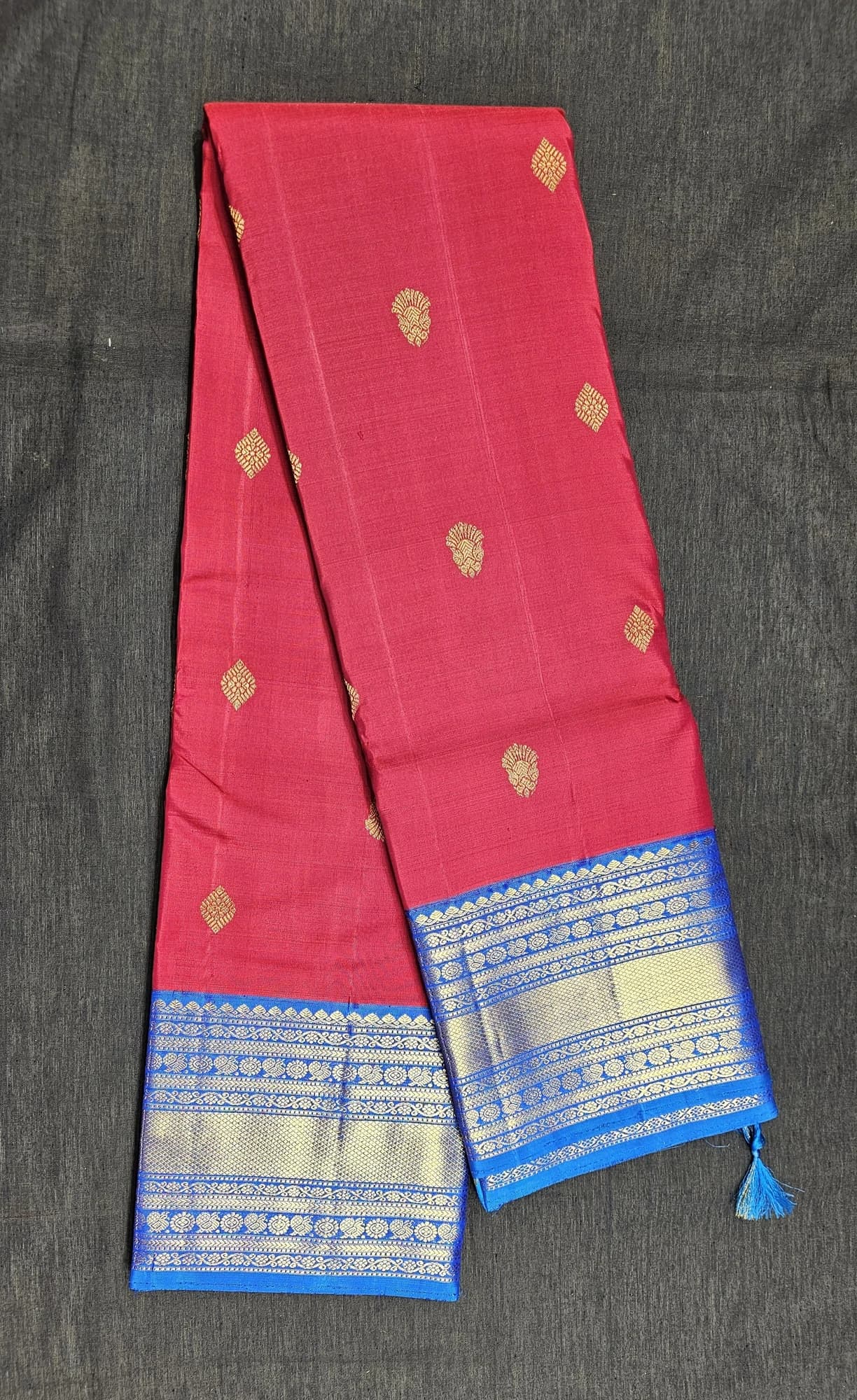 Red with Blue | Kanchipuram Silk Saree | Arangetram | SBS33