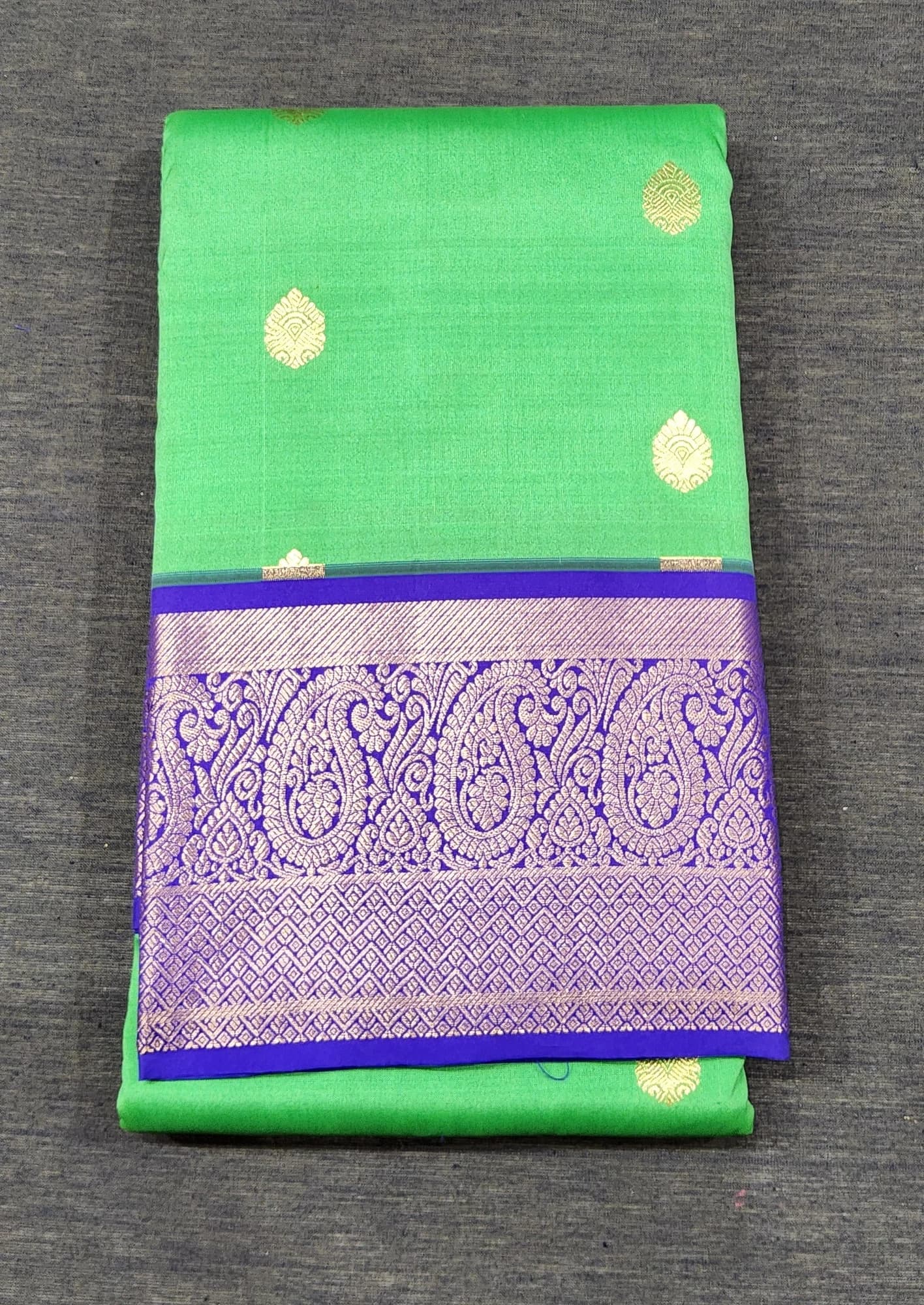 Green with ink Blue | Silk Saree | STPL25