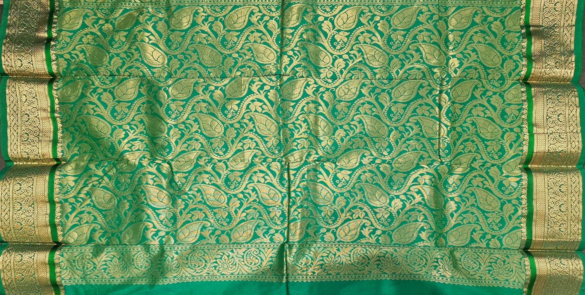 Sandal w Green |  Dharmavaram Silk Saree