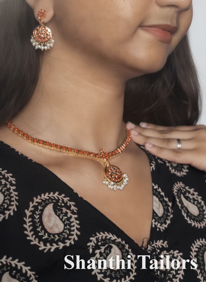 Choker with Earrings | Copper Jewellery