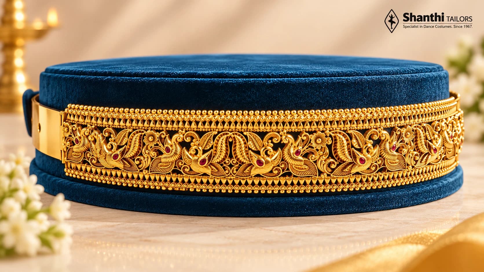 Flower Hip Belt | Antique Copper Jewellery | NAV670