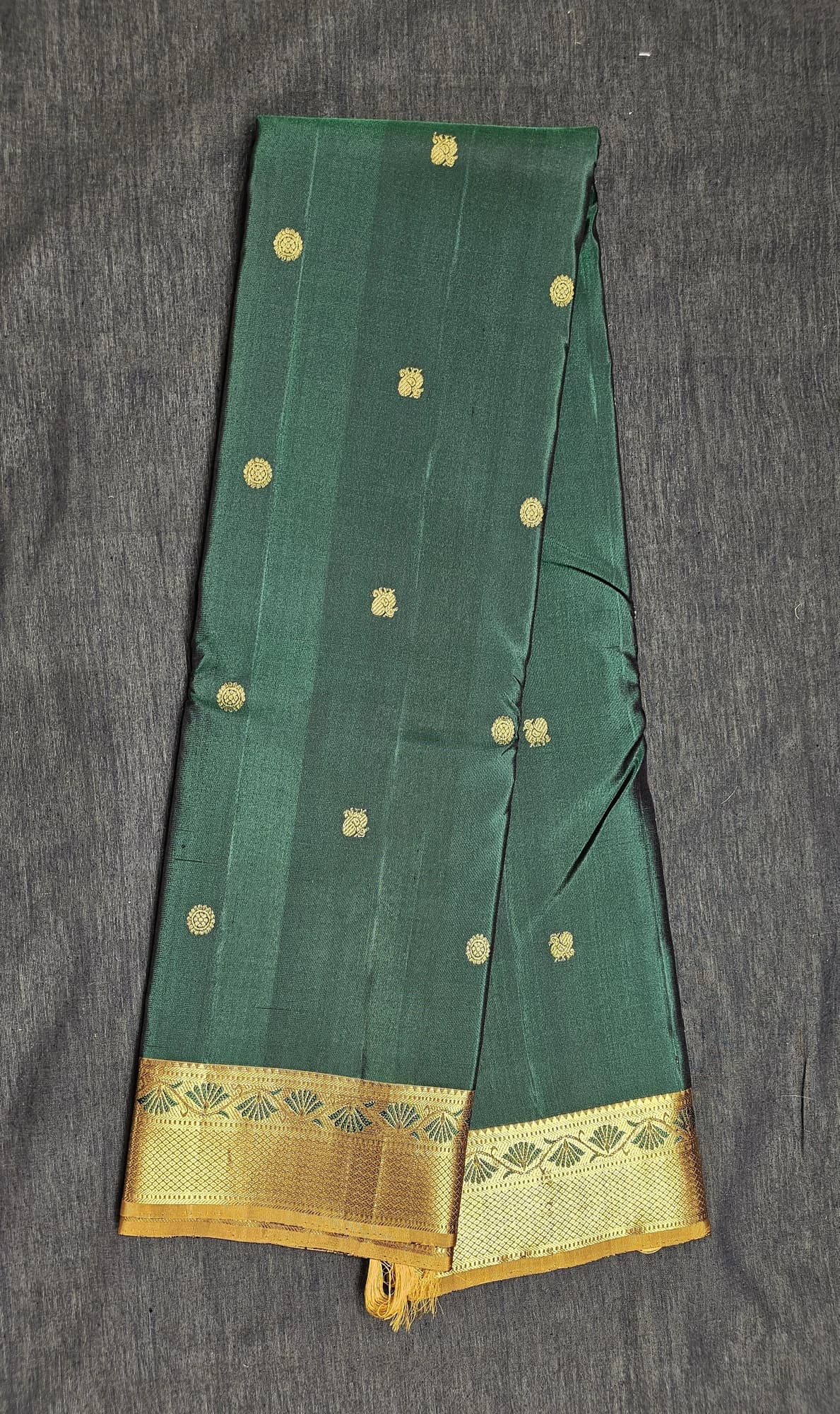 Green with Mustard | Kanchipuram Silk Saree | Arangetram | SV10