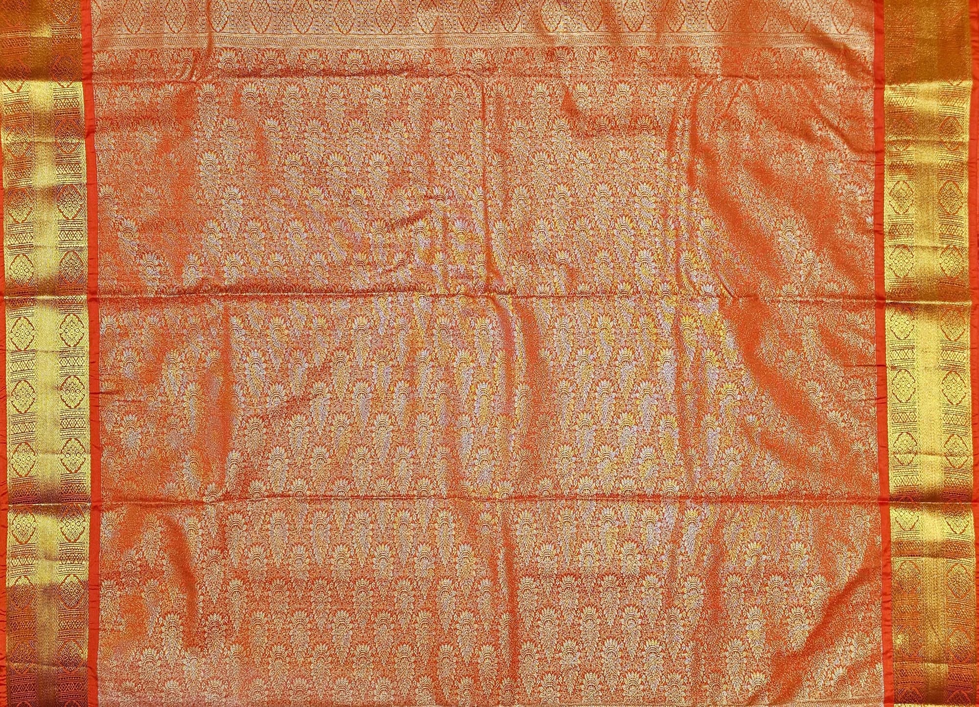 White with Orange | Margam saree