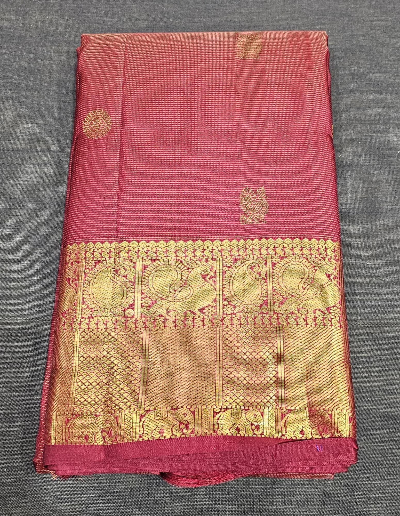 Maroon Self | Kanchipuram Silk Saree | SESS93