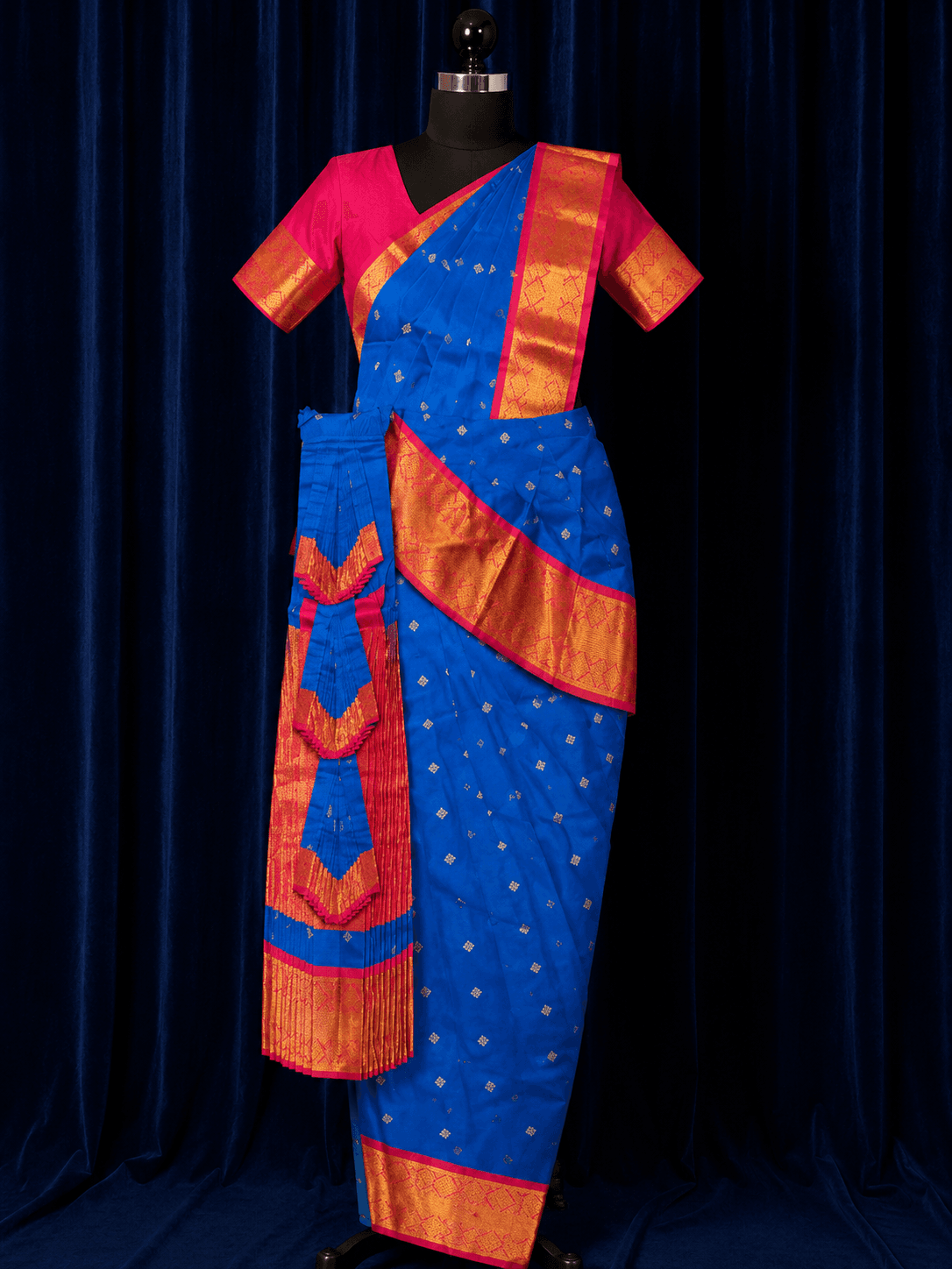 Blue with Pink |  Readymade Pant Costume | Bharathanatyam | MMS | G179