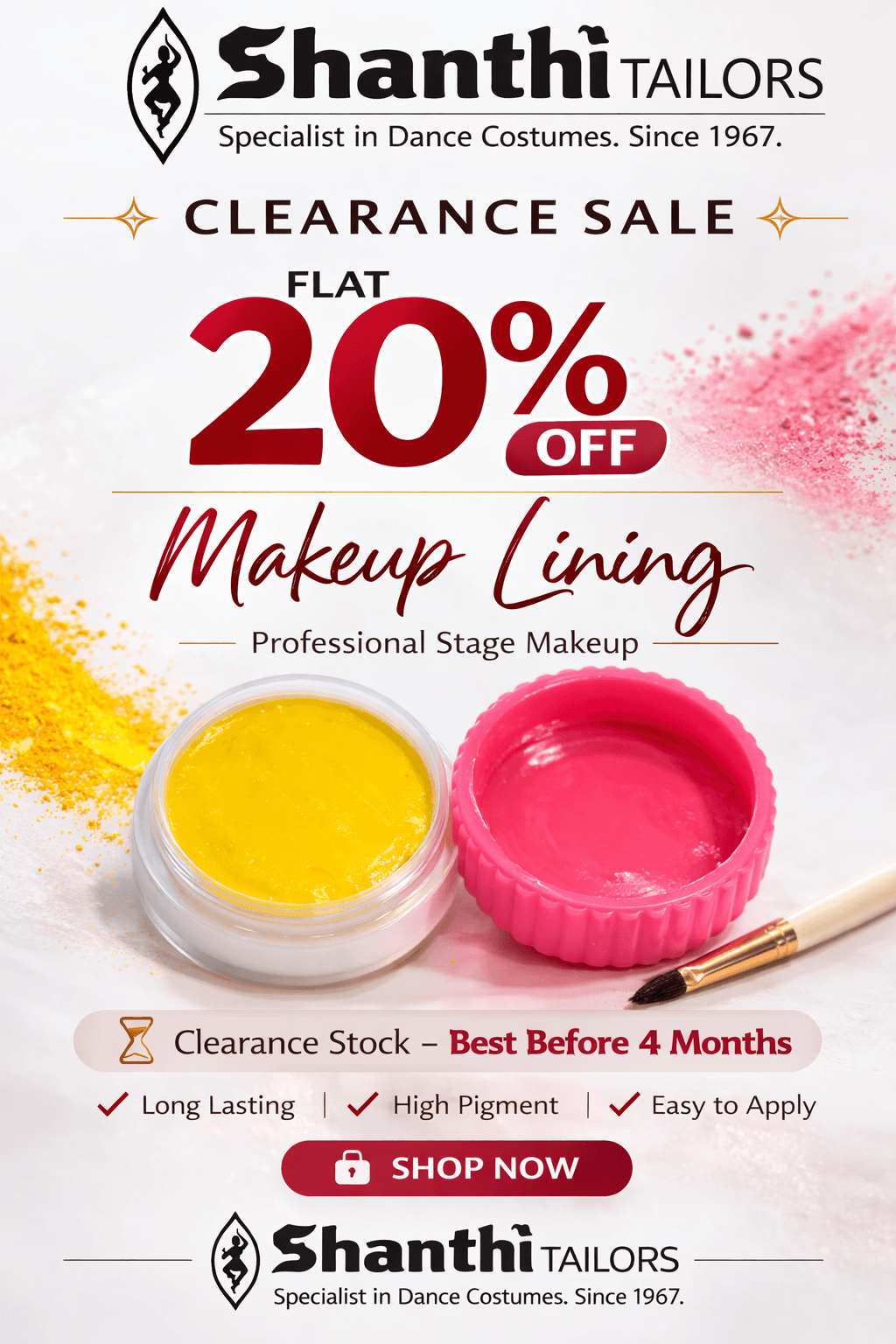 Makeup Lining | Clearance Sale | Bharatanatyam Dance Makeup Lining