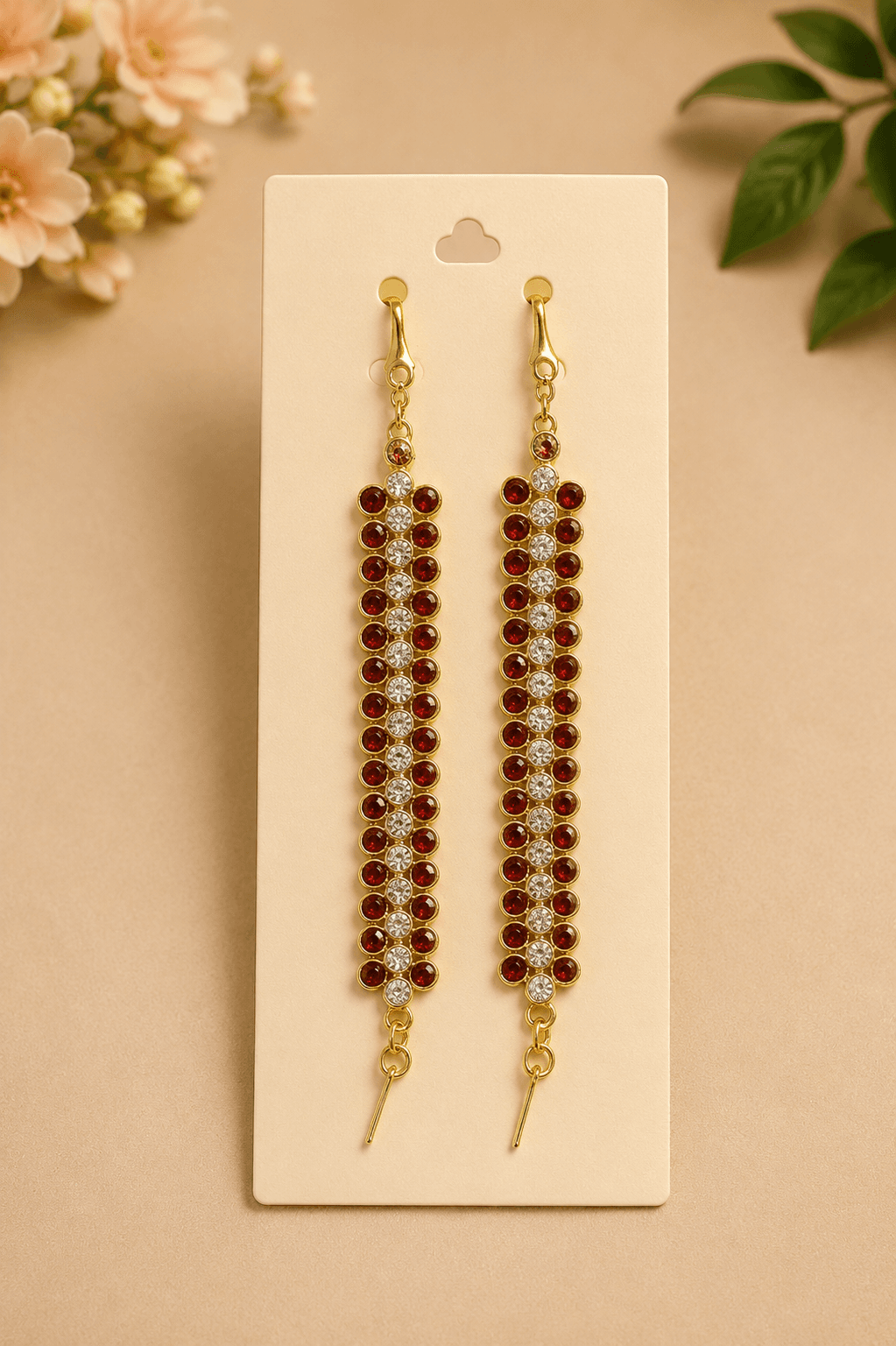 Temple jewelry haram detail in Bharatanatyam starter kit, gold leaf finish.