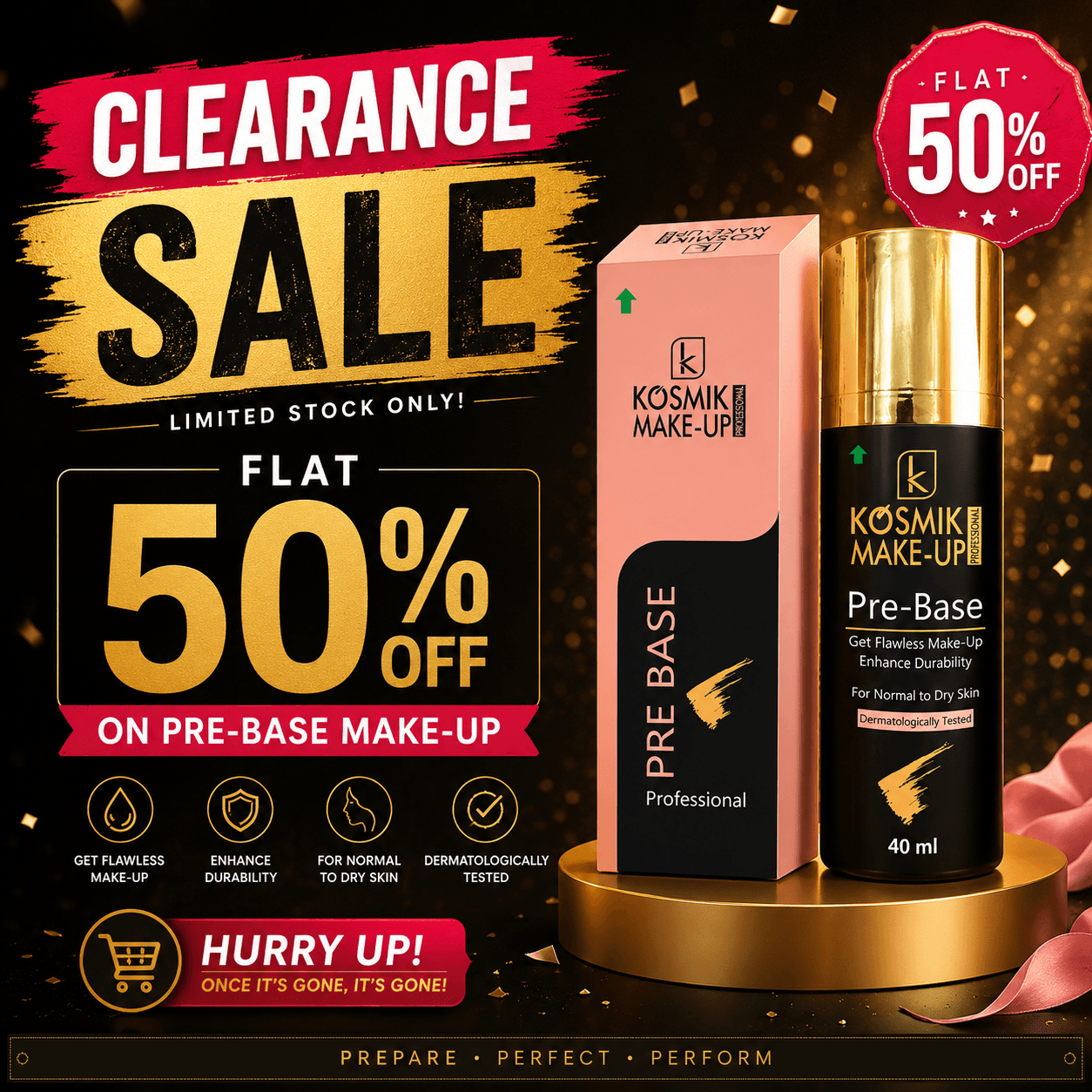 Makeup Professional Pre Base for Dance Makeup | Kosmik - Prebase