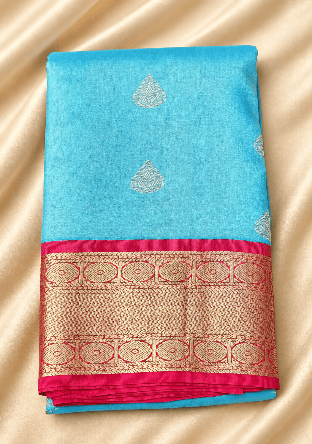Ramar Green with Red | Semisilk Saree | SV919