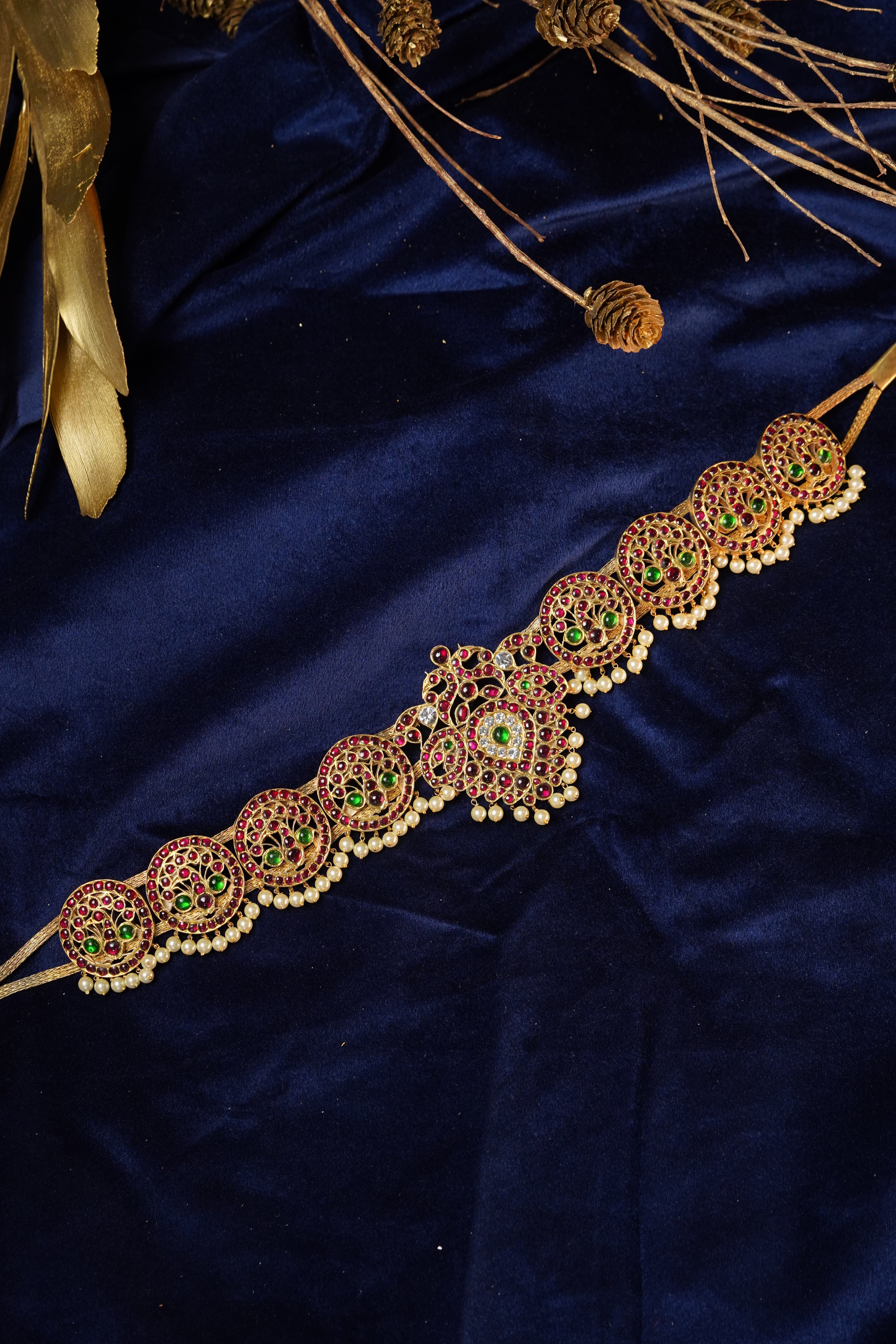Peacock Belt | Temple Jewellery - Hip Belt