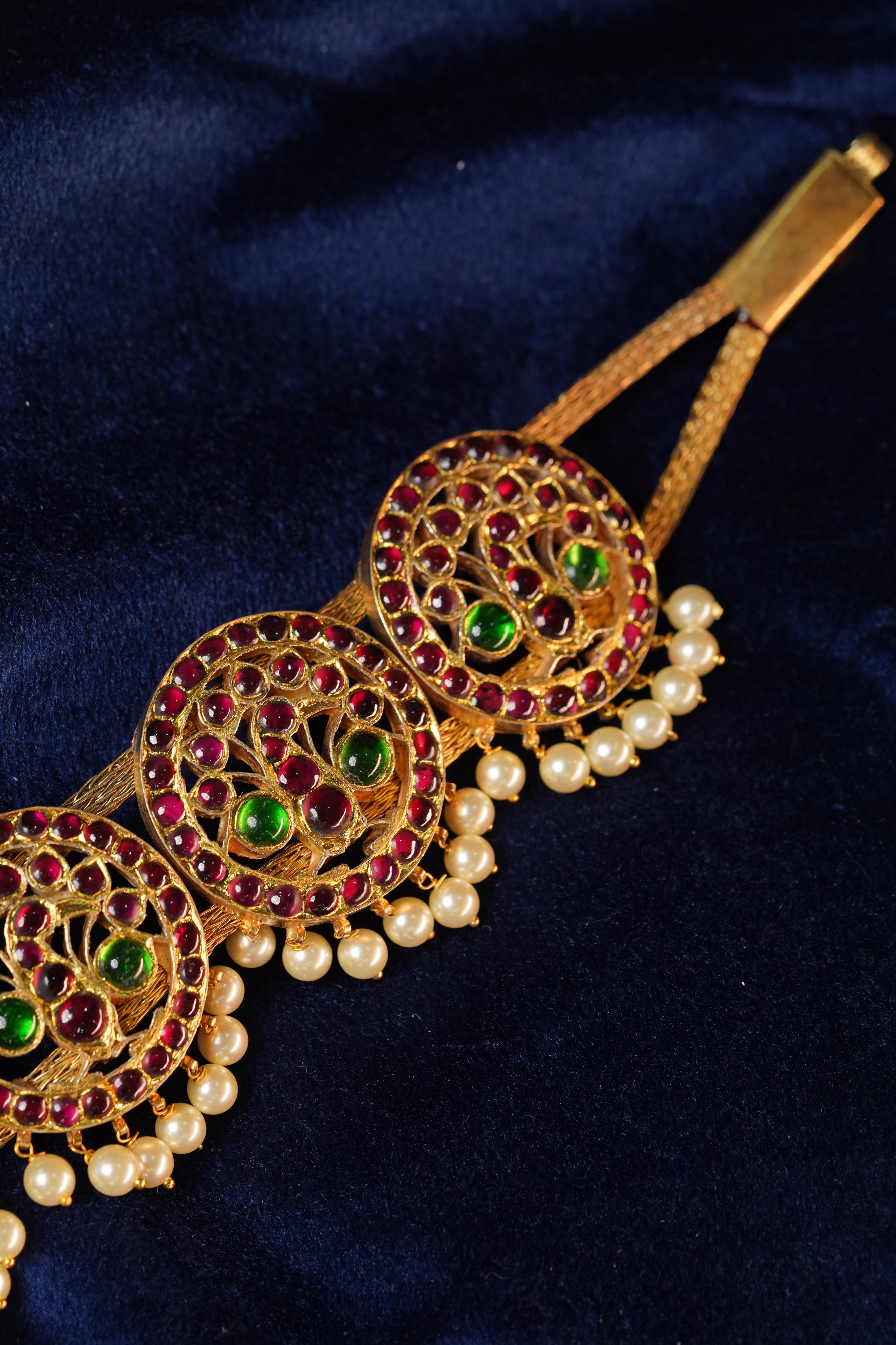 Peacock Design: 24 Carat gold plated Peacock Belt, traditional Indian temple jewellery for dance performance.